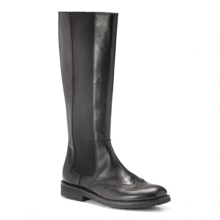 5184 - Black Soft Leather Boots for Girl by Galluci