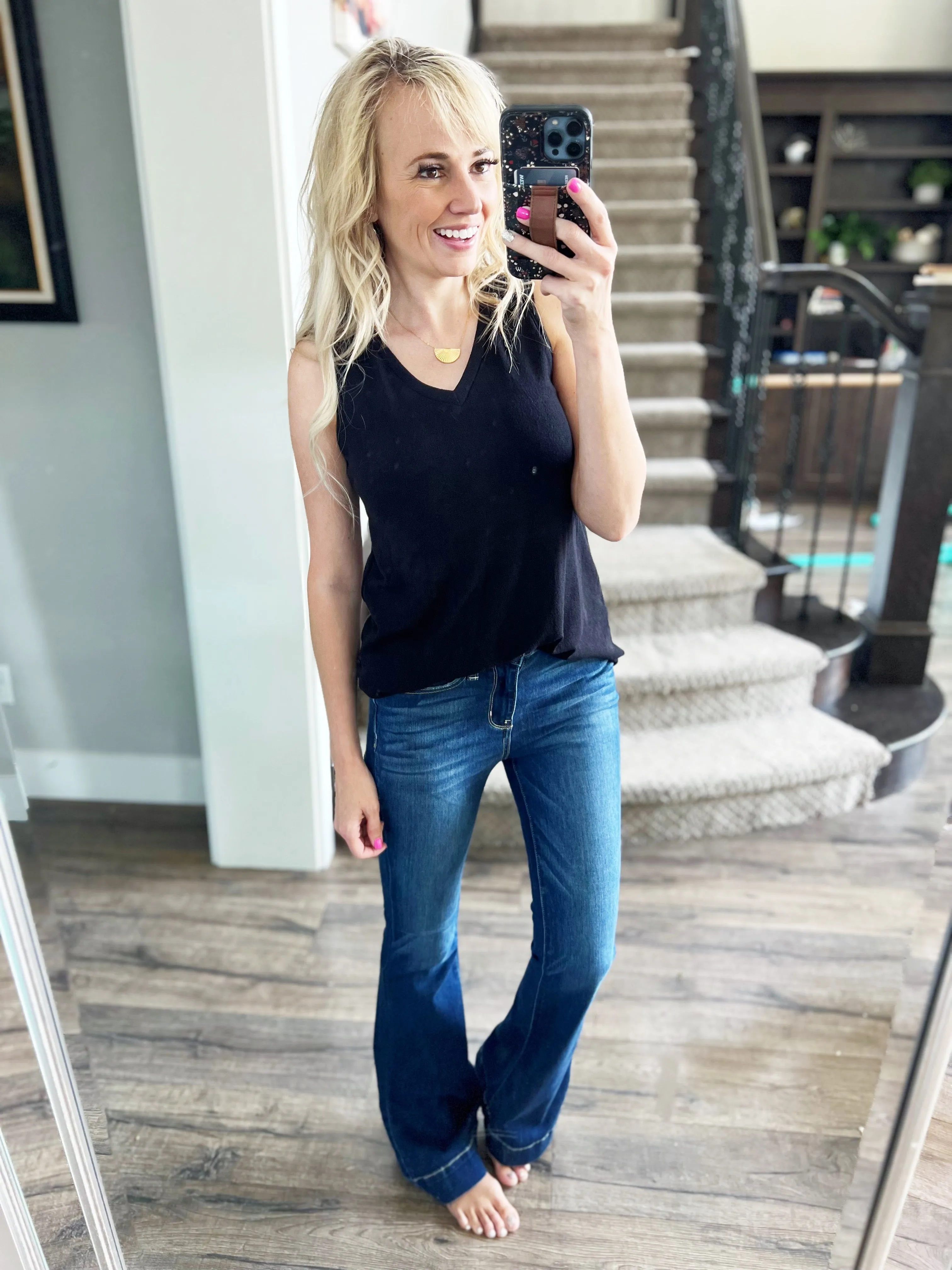 A Classic Sleeveless Knit Top in Black (SALE)