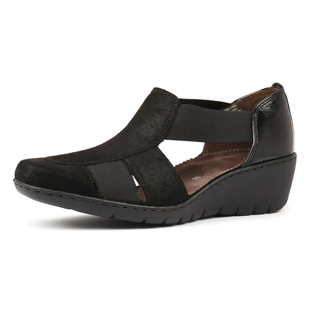 Ara Reggio Black Leather Sandal (Women's)