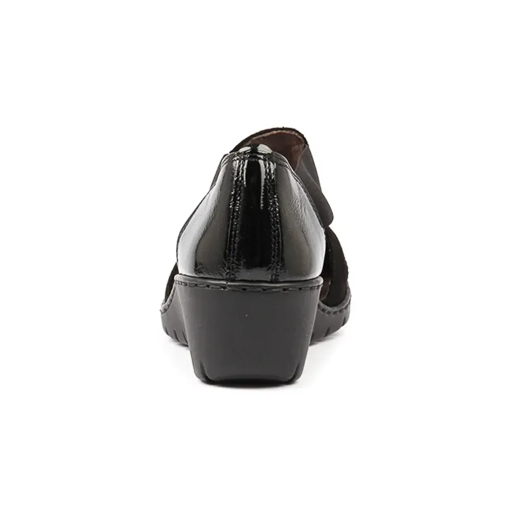 Ara Reggio Black Leather Sandal (Women's)