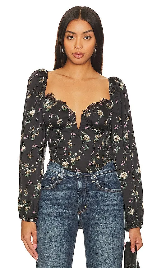 ASTR the Label Josephine Top in Black