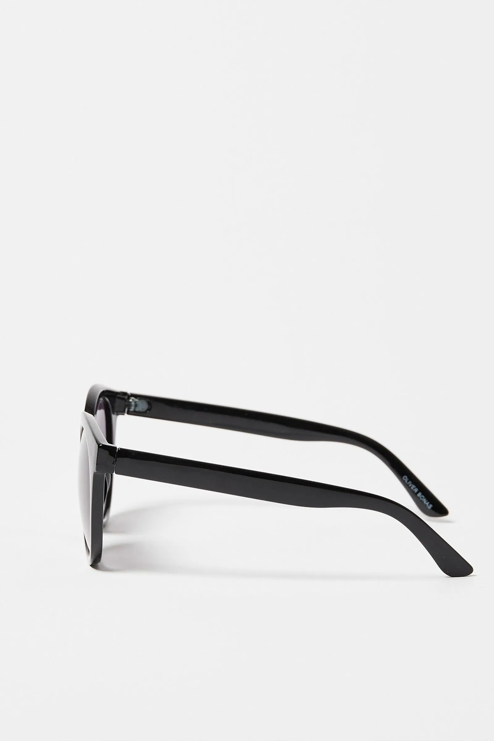 Black Preppy Round Sunglasses