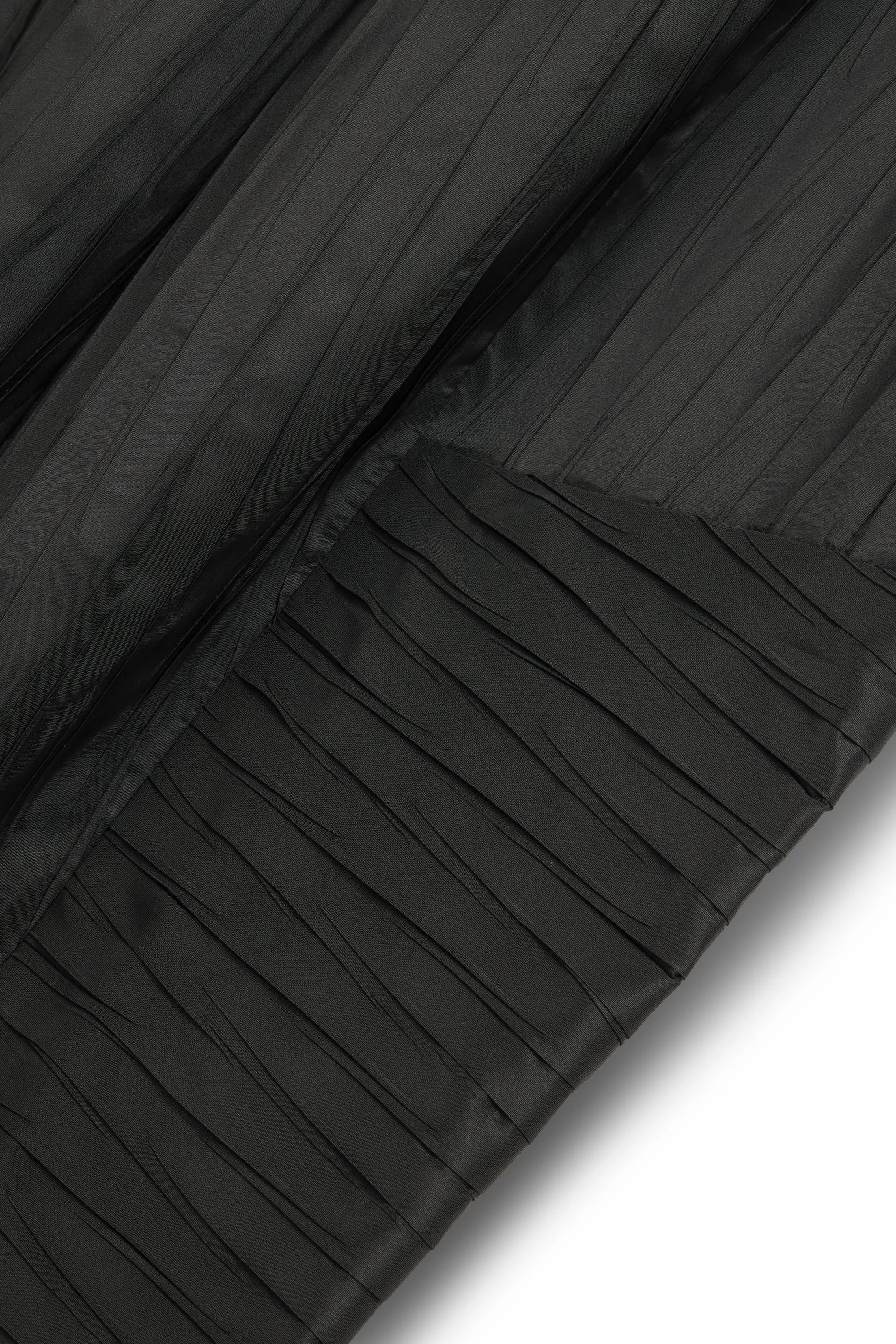 Black Wrinkled Balloon Fit Pants