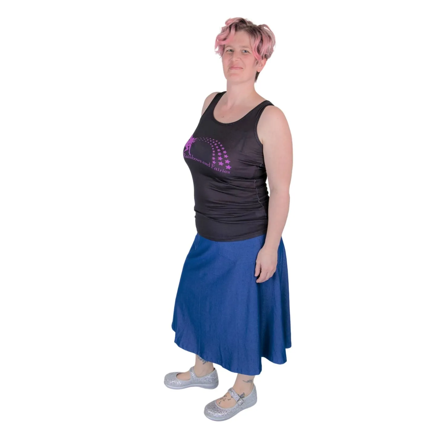 Blue Denim Original Skirt With Pockets