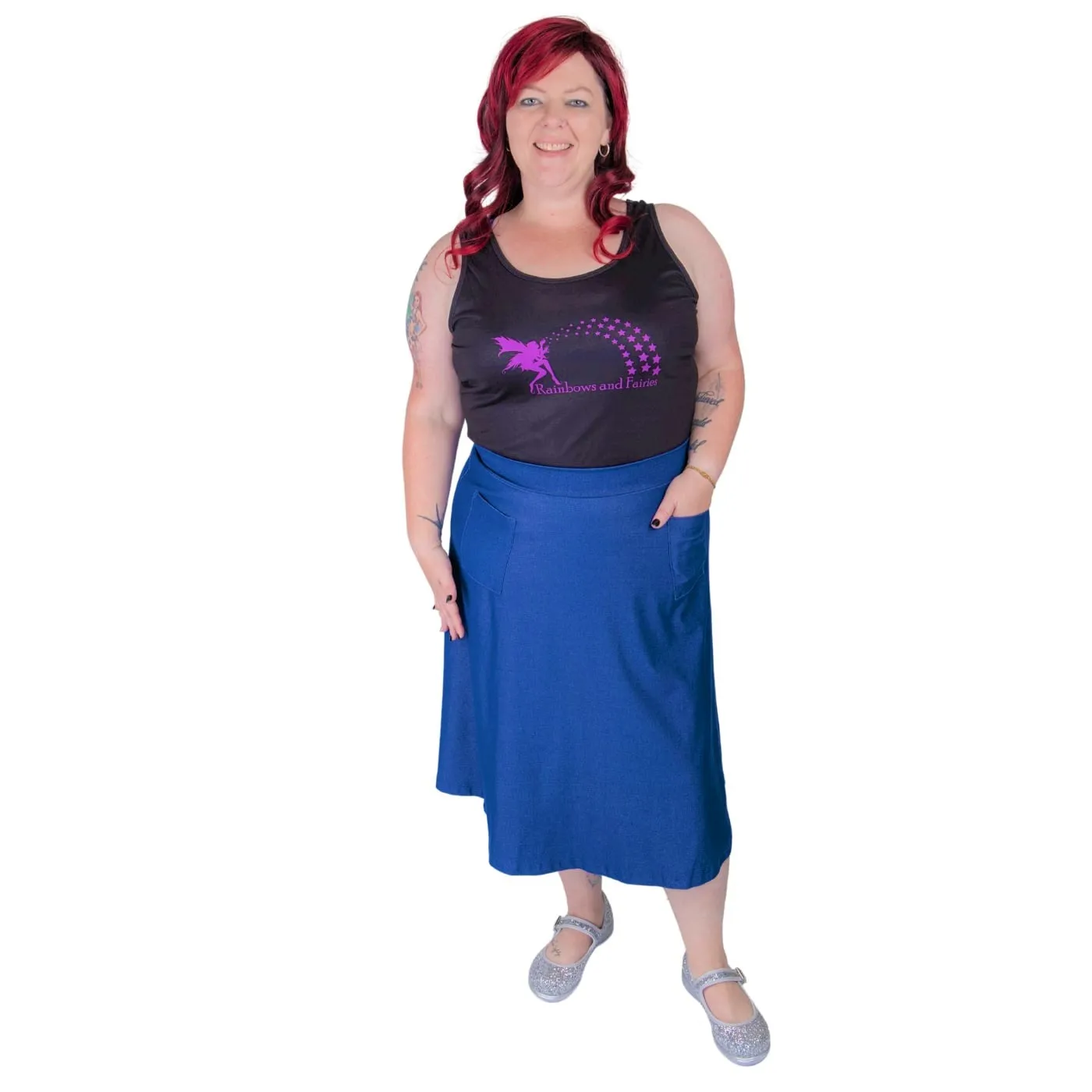 Blue Denim Original Skirt With Pockets