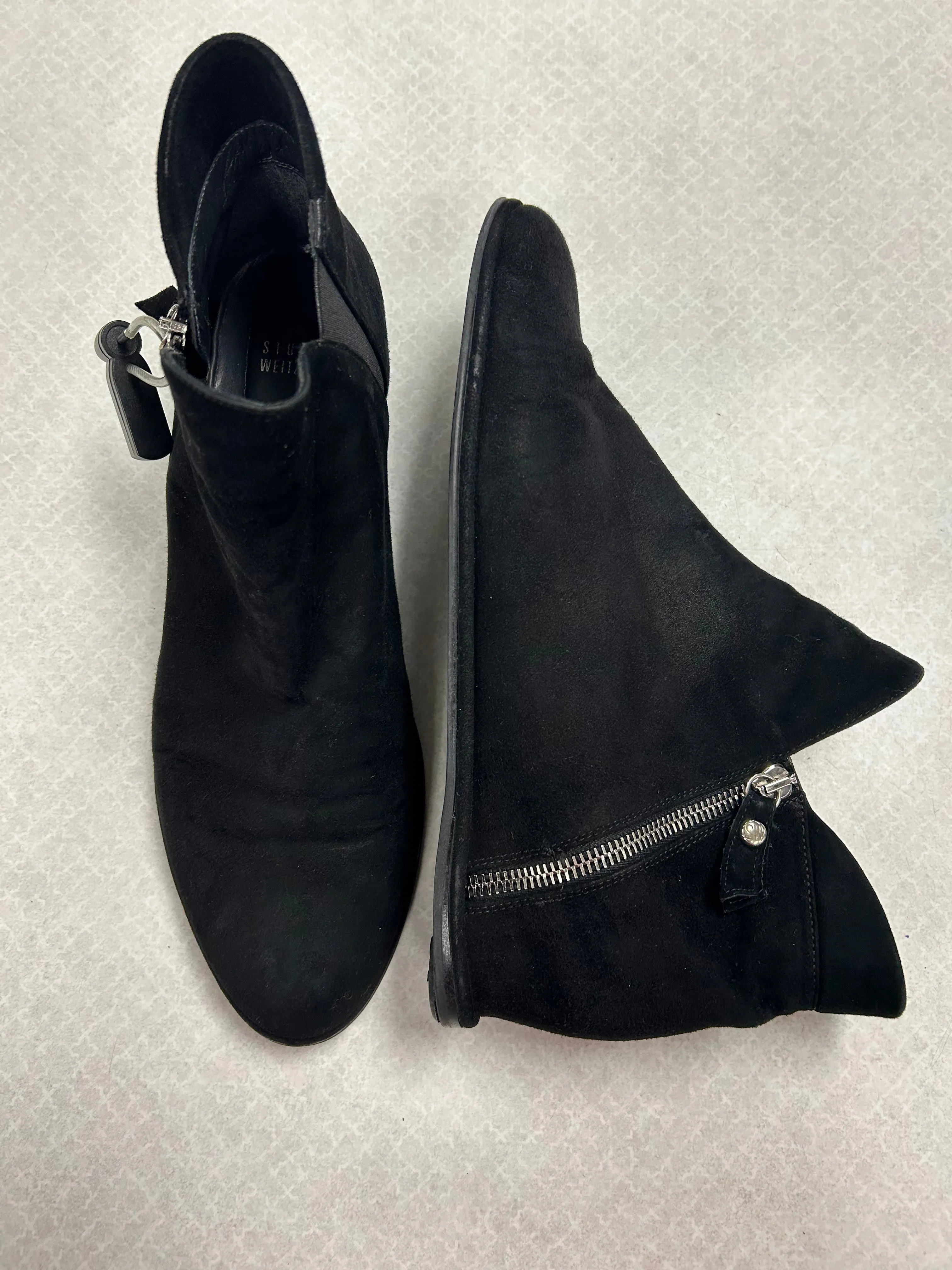 Boots Designer By Stuart Weitzman In Black, Size:10