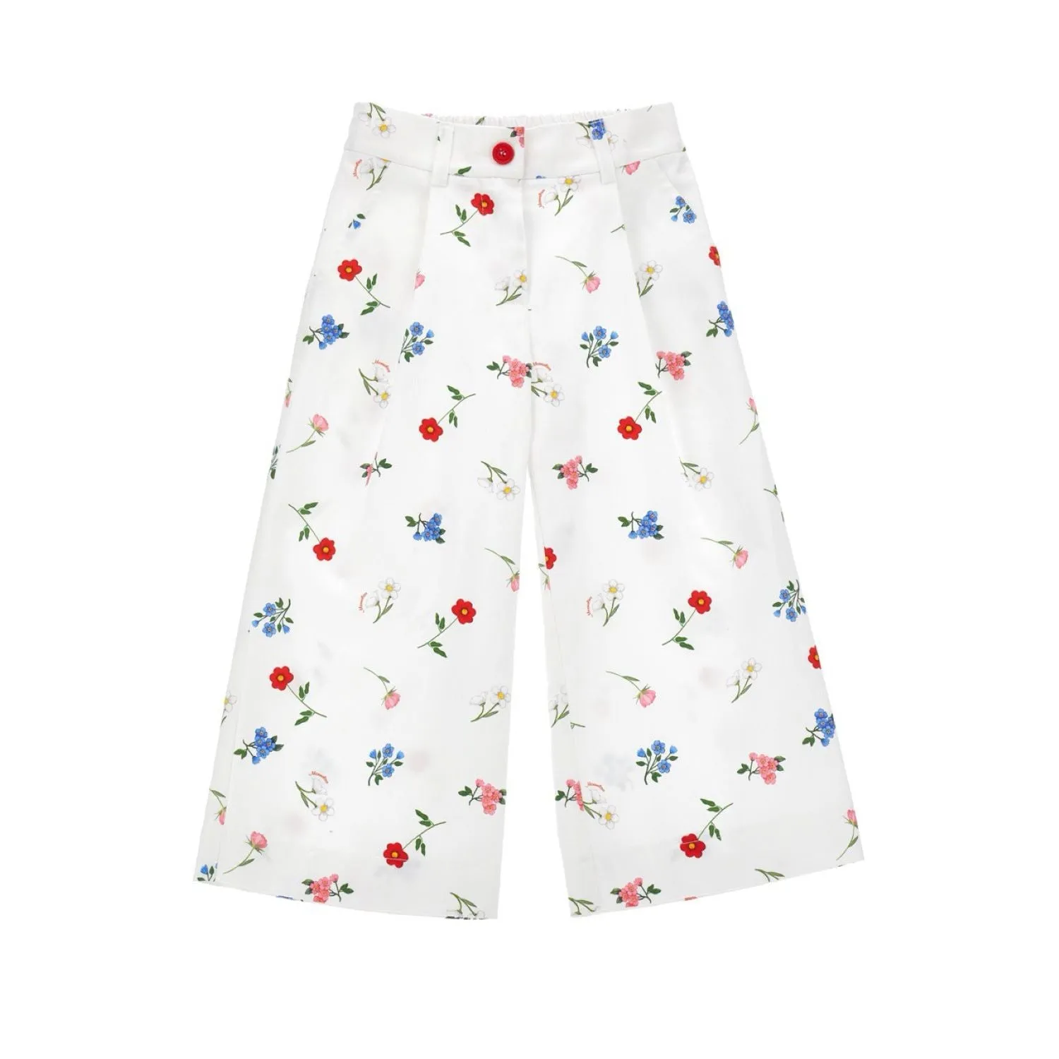 Botanical sateen trousers