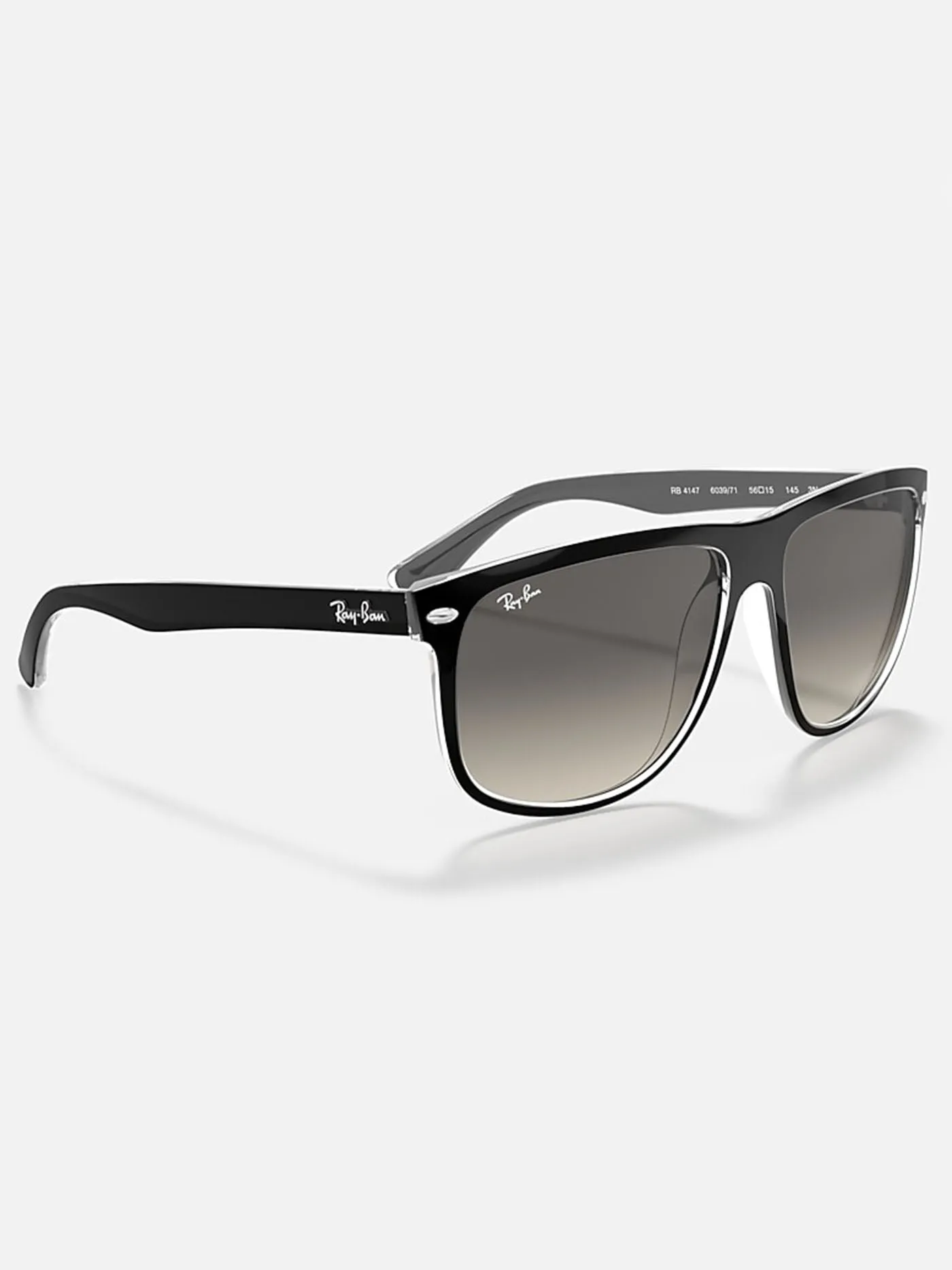 Boyfriend Black On Transparent/Grey Gradient Sunglasses