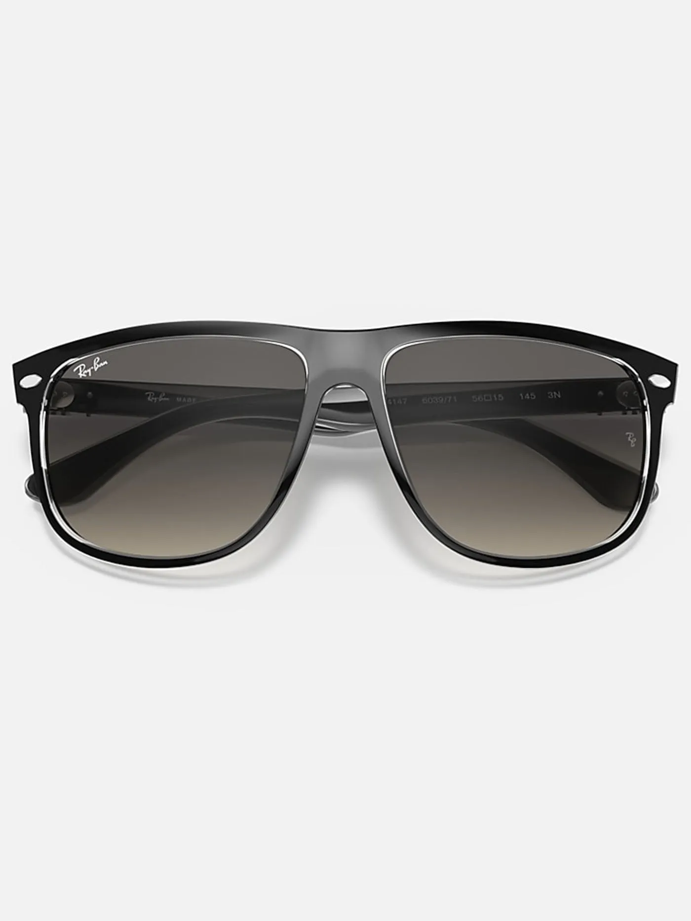 Boyfriend Black On Transparent/Grey Gradient Sunglasses