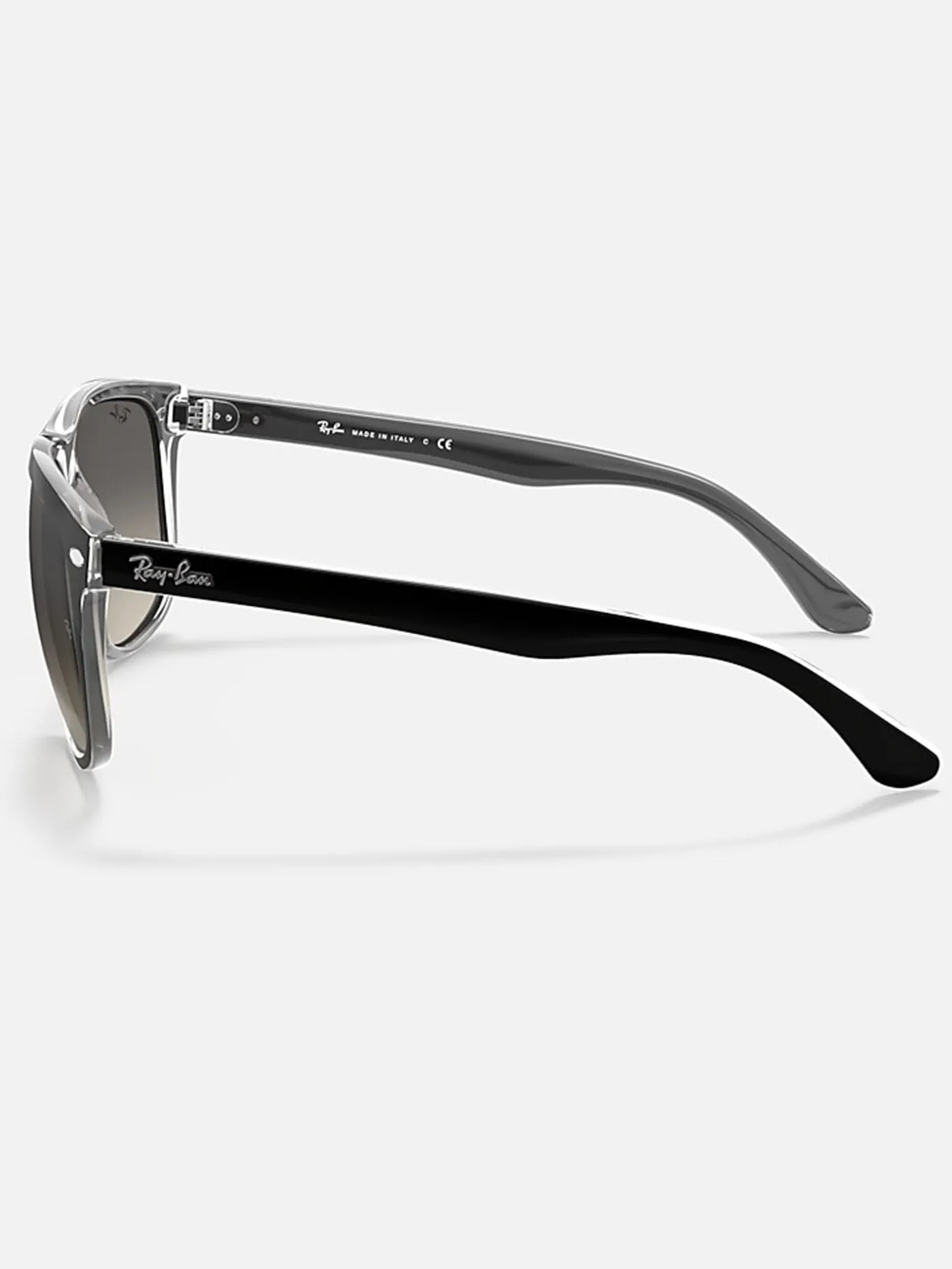 Boyfriend Black On Transparent/Grey Gradient Sunglasses