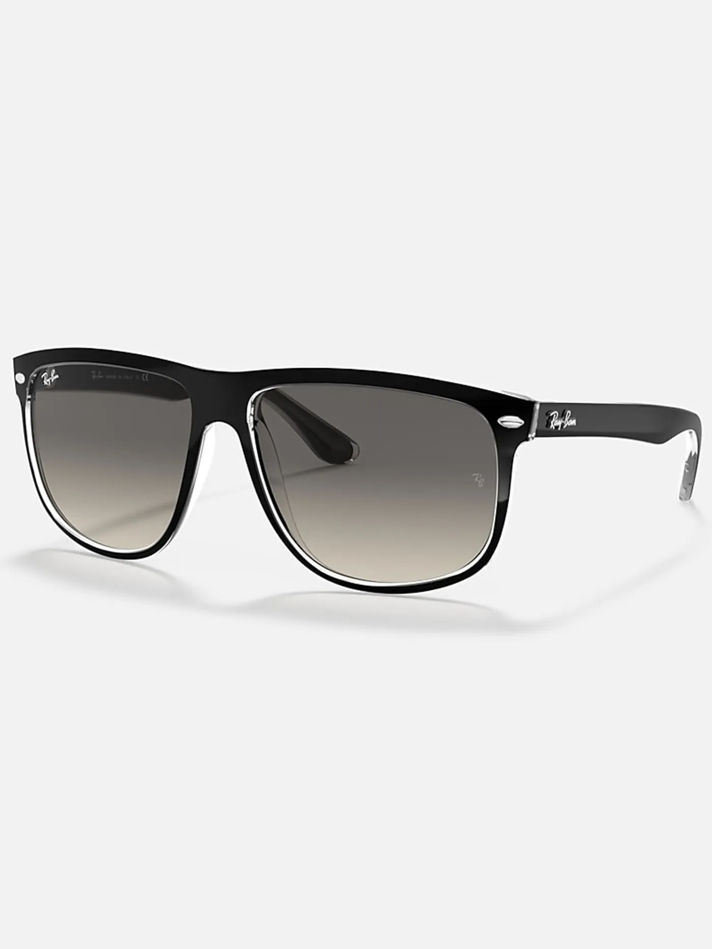 Boyfriend Black On Transparent/Grey Gradient Sunglasses