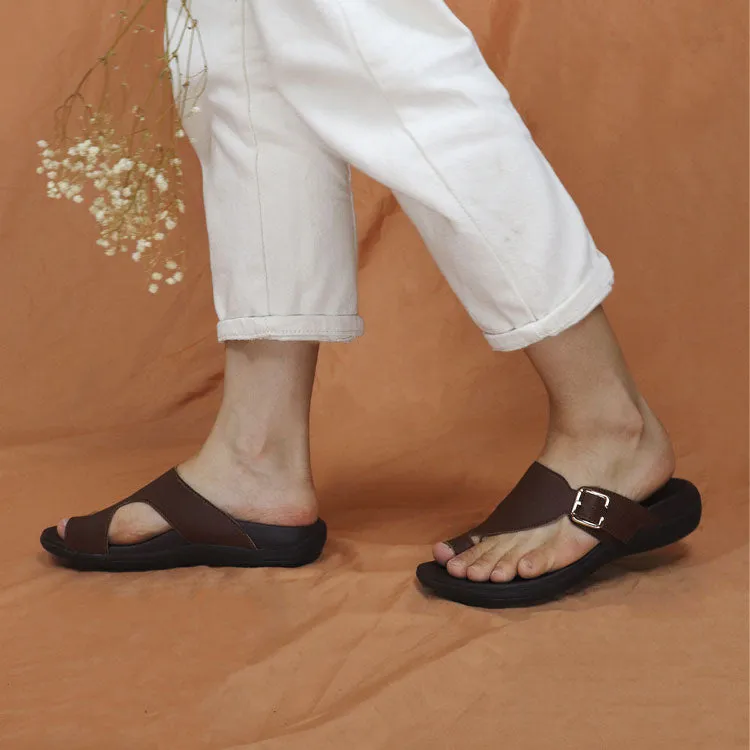 Bunion-Friendly Toe-Strap Flat Sandals [Comfy Health Series][ODD SIZES LEFT]