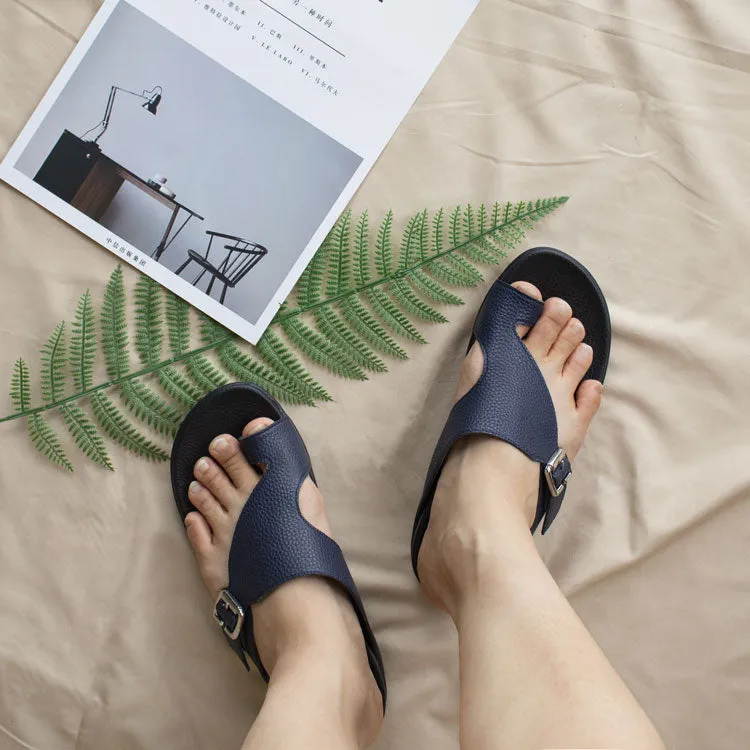 Bunion-Friendly Toe-Strap Flat Sandals [Comfy Health Series][ODD SIZES LEFT]