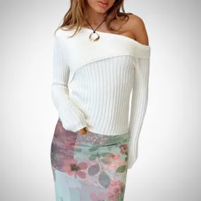 Caroline Off-Shoulder Long Sleeve Top
