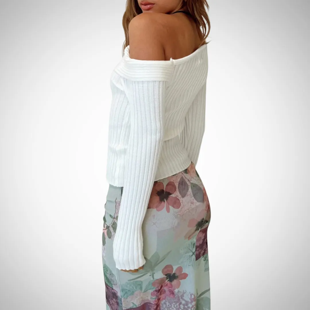 Caroline Off-Shoulder Long Sleeve Top