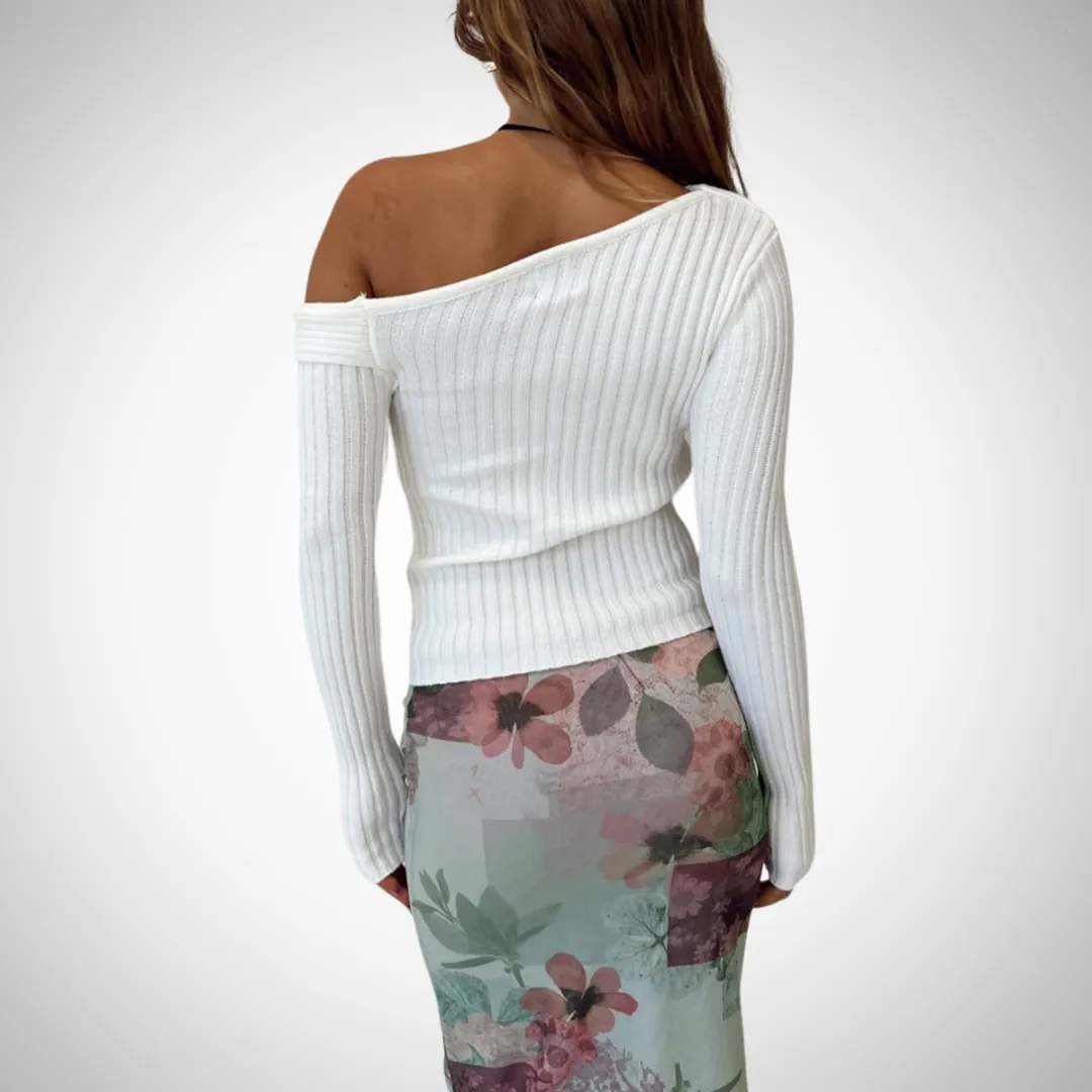 Caroline Off-Shoulder Long Sleeve Top