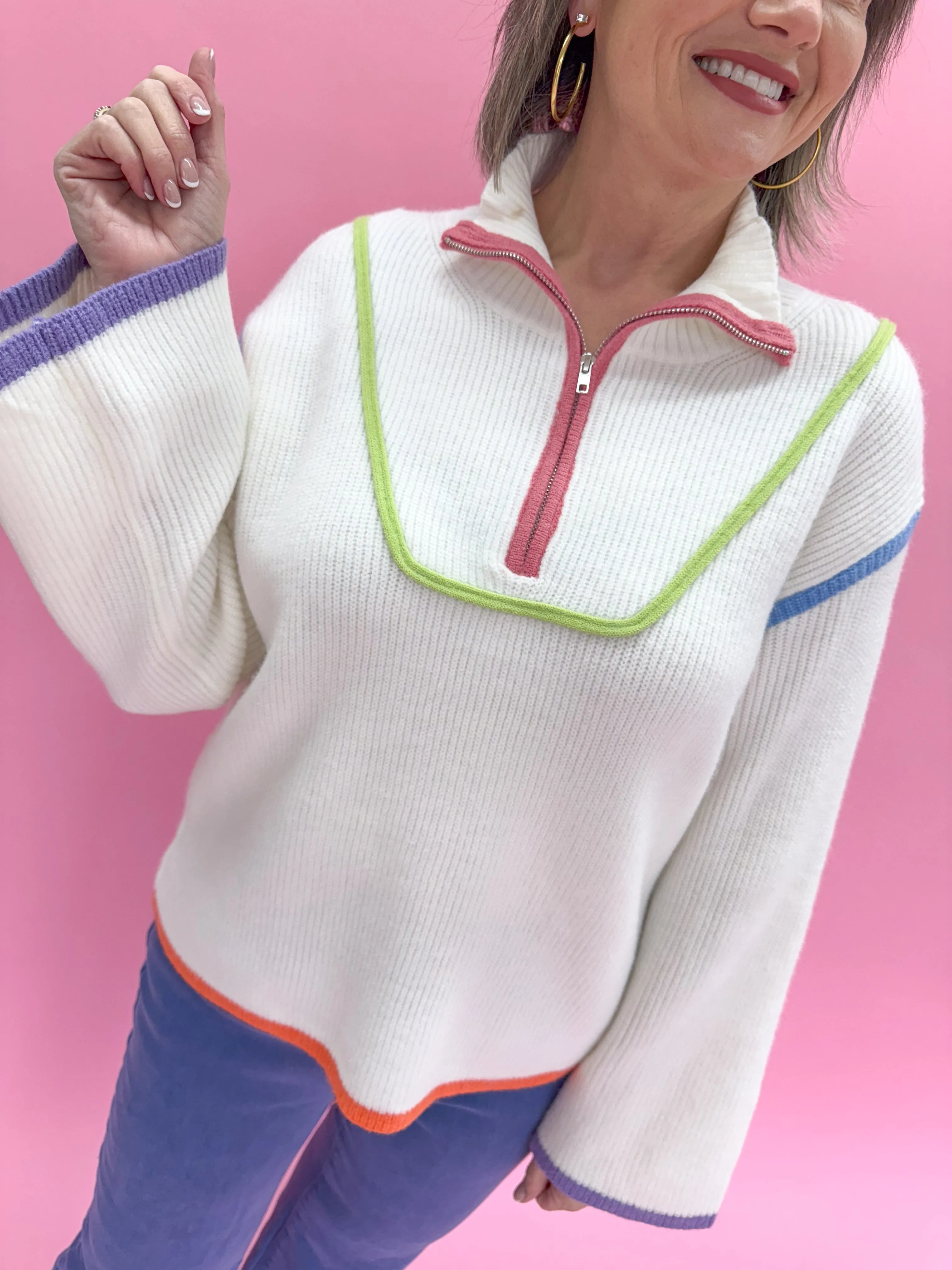 Chic In Spring Sweater - White