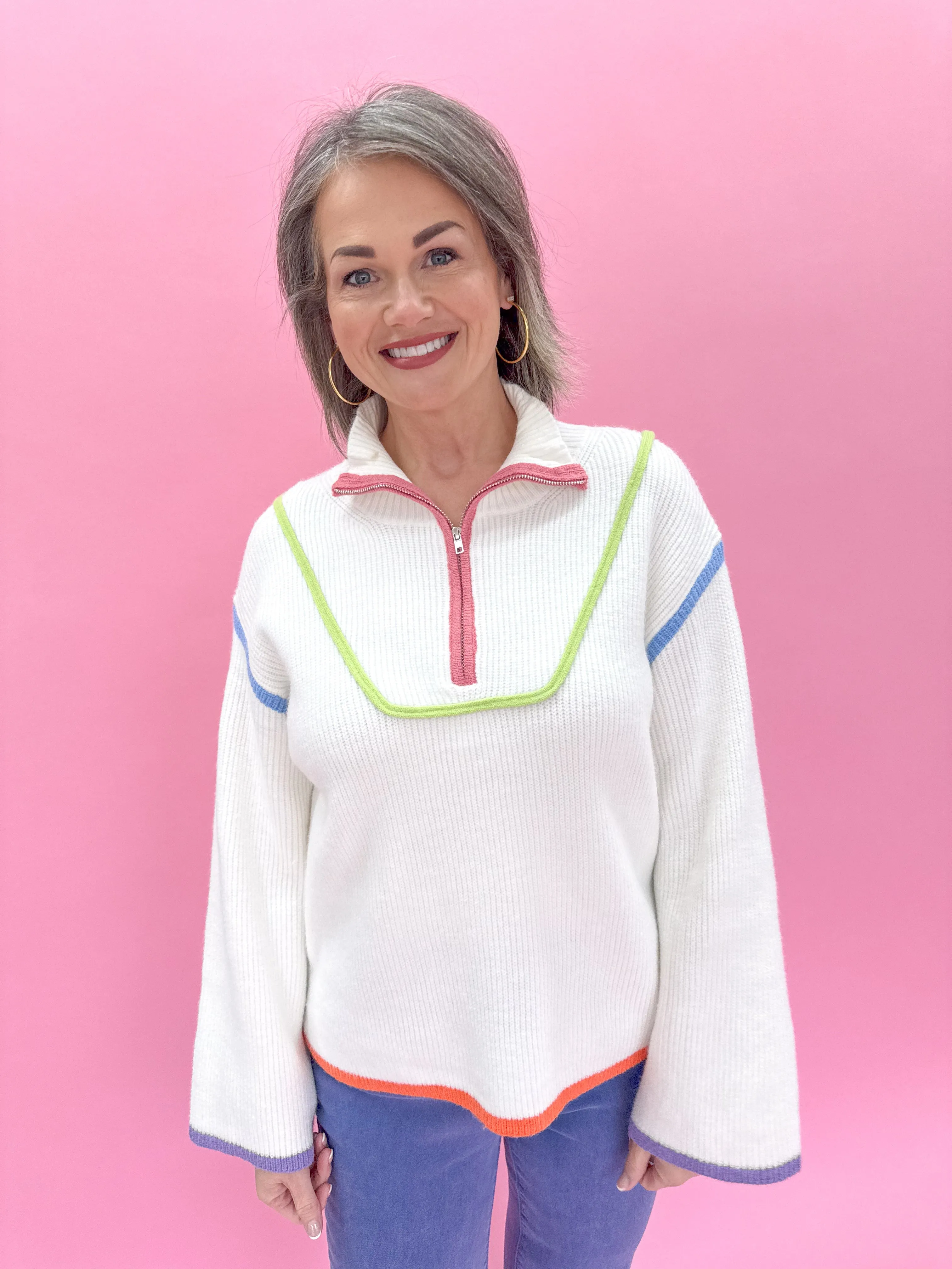 Chic In Spring Sweater - White