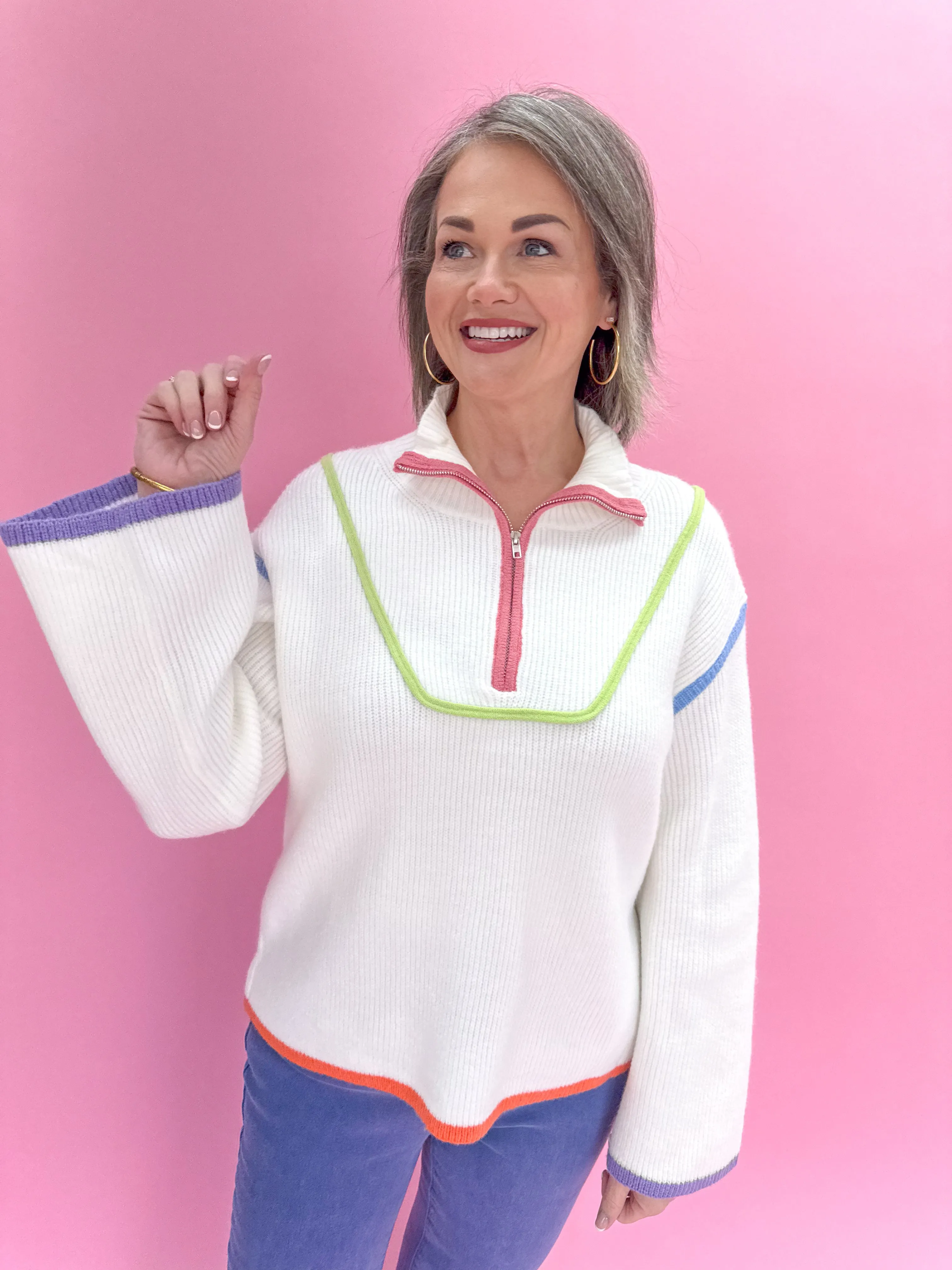 Chic In Spring Sweater - White