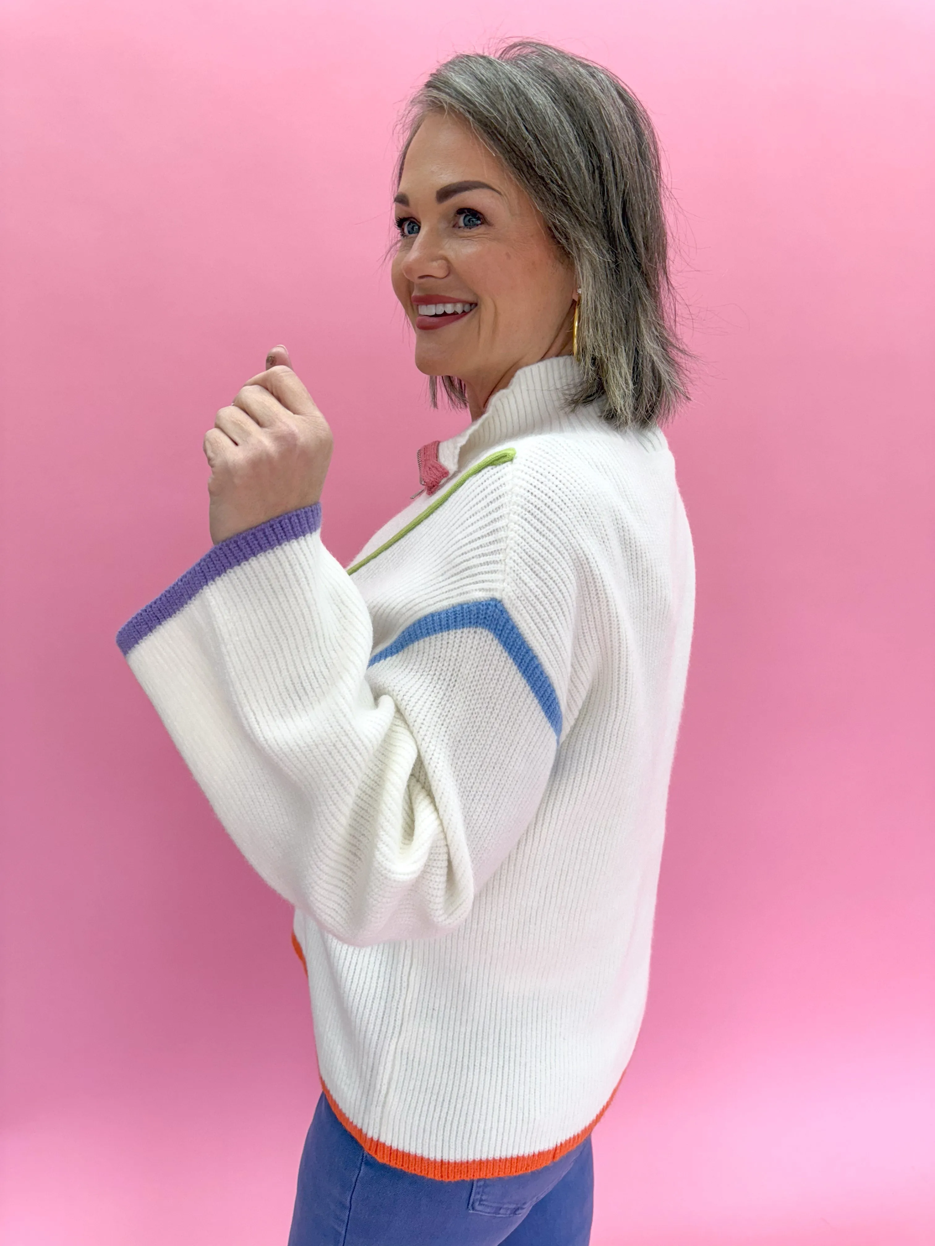 Chic In Spring Sweater - White