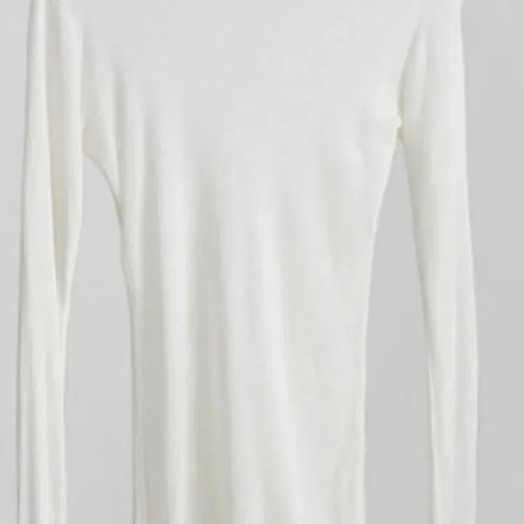 Chic Women's Thin Long Sleeve See-Through Cotton Blend T-Shirt - Casual & Stylish Basic Top
