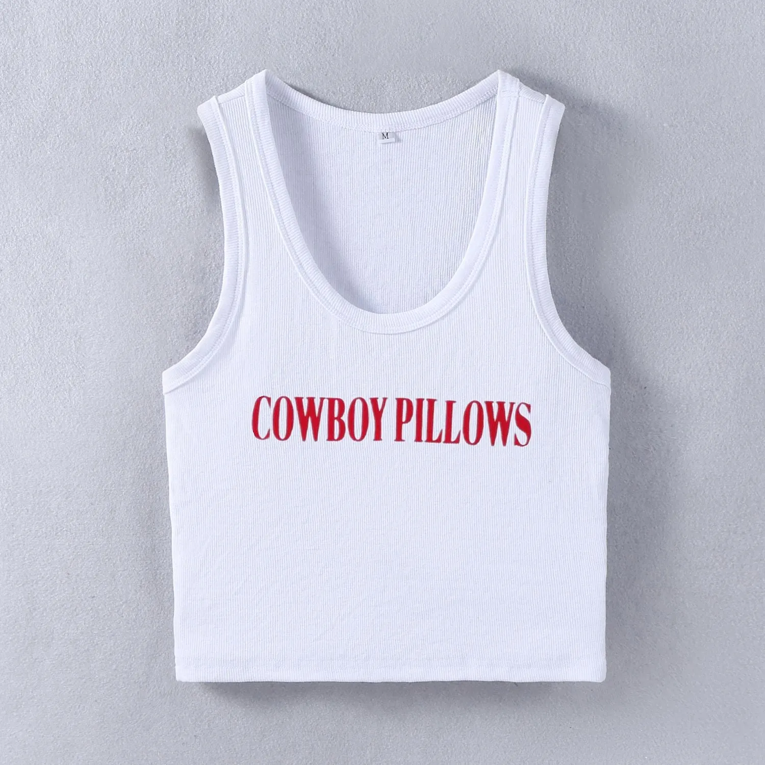 Cowboy Pillows Street Trendy Short Vest – Summer Graphic Tank Top