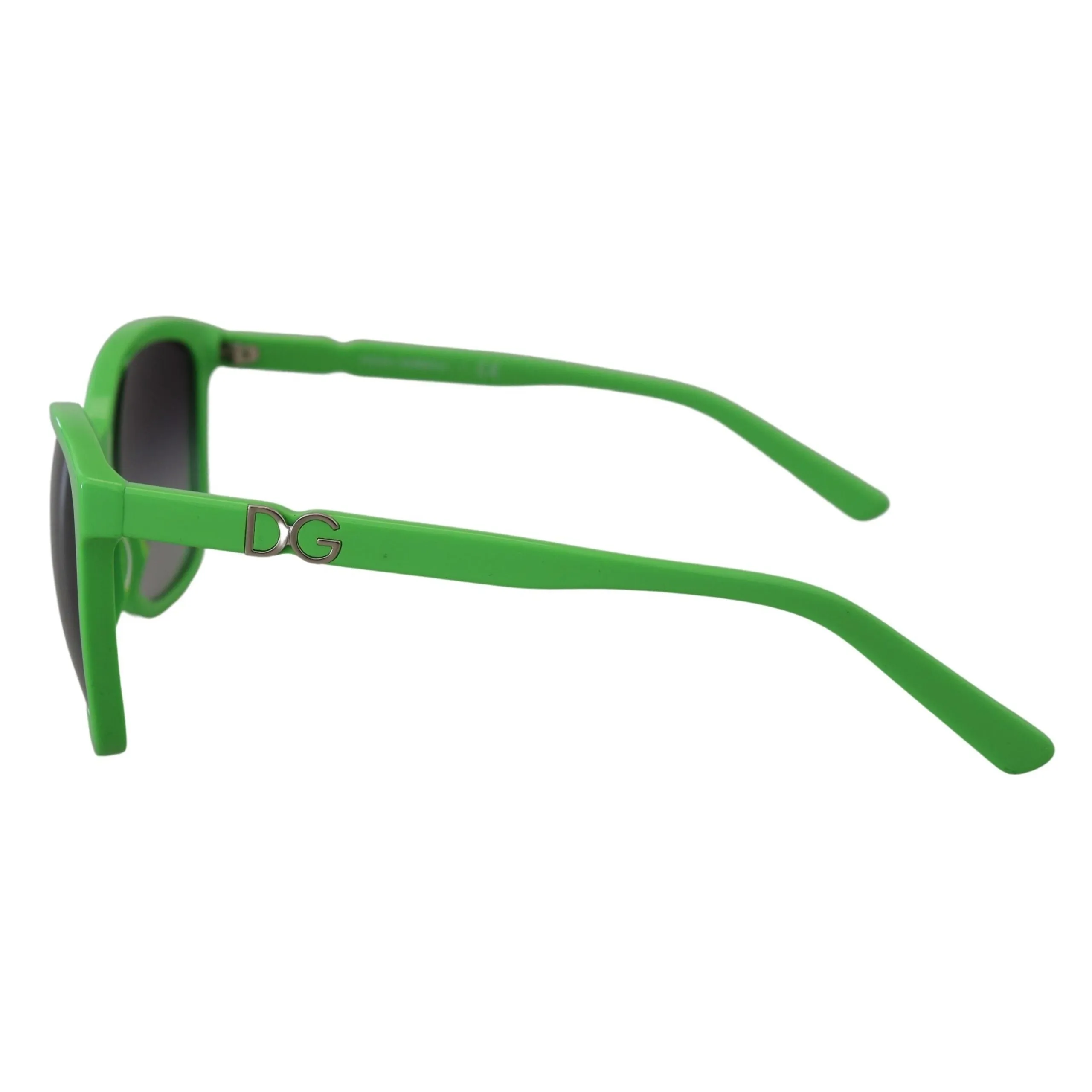 Dolce & Gabbana Chic Green Acetate Round Sunglasses