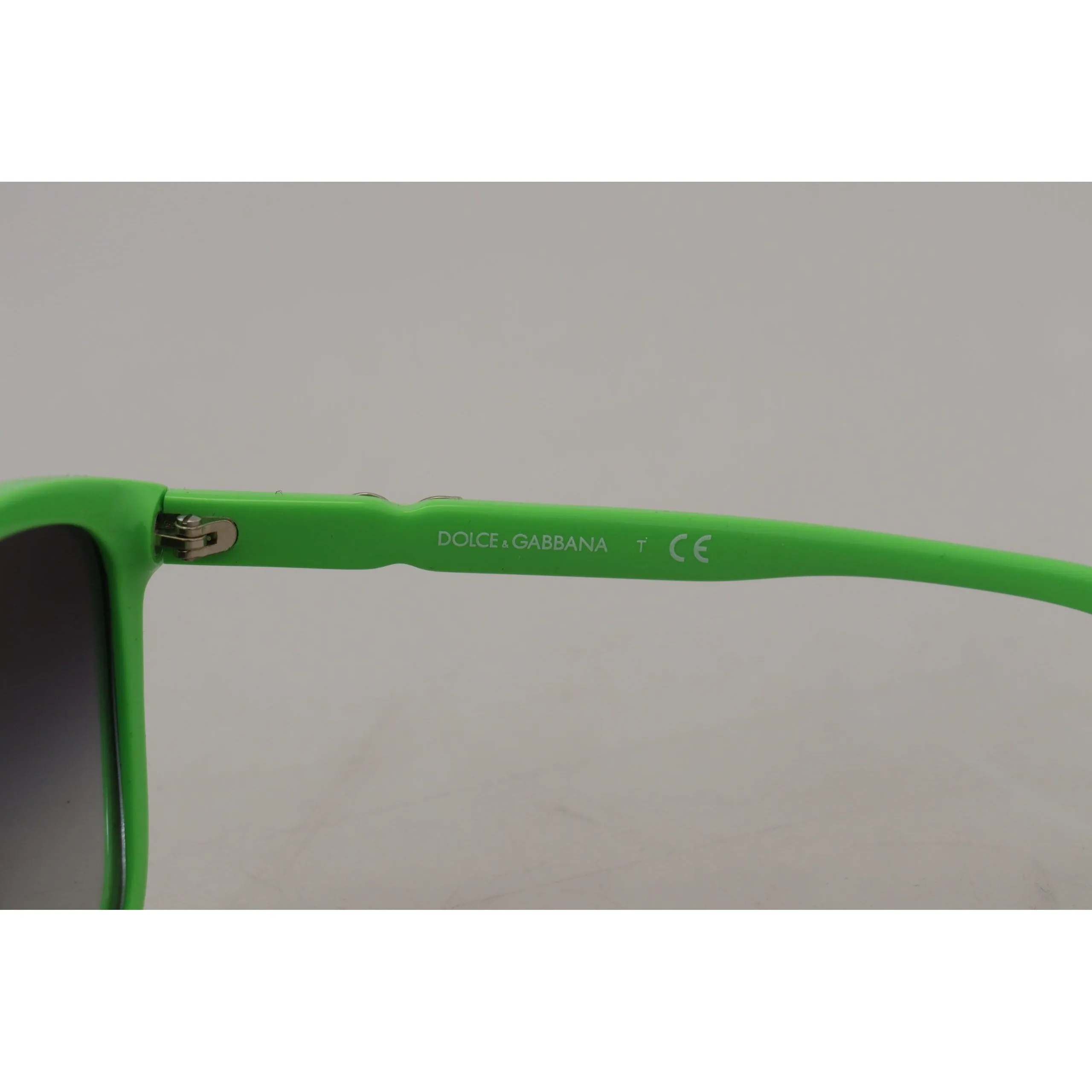 Dolce & Gabbana Chic Green Acetate Round Sunglasses