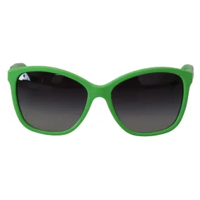 Dolce & Gabbana Chic Green Acetate Round Sunglasses