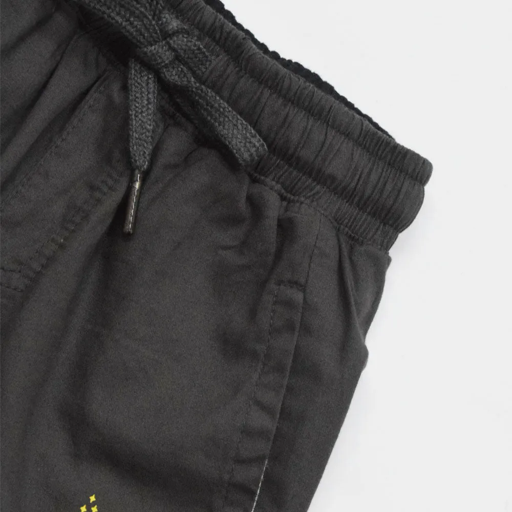 Elasticated Waist Shorts- Dark Grey