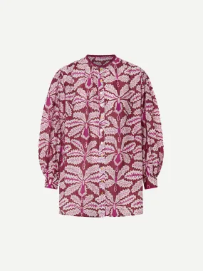 Enna Blouse in Fuchsia Orchid Print