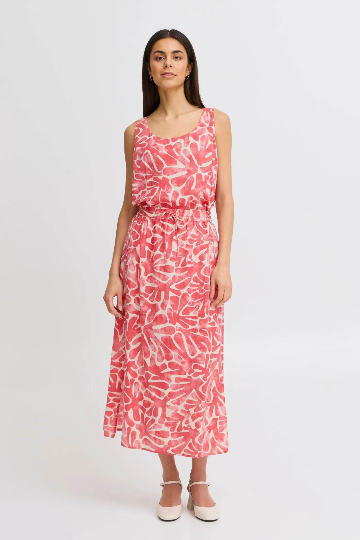 Fransa 20615443 Frmaddie SK 2 Cotton Skirt in Teaberry Art