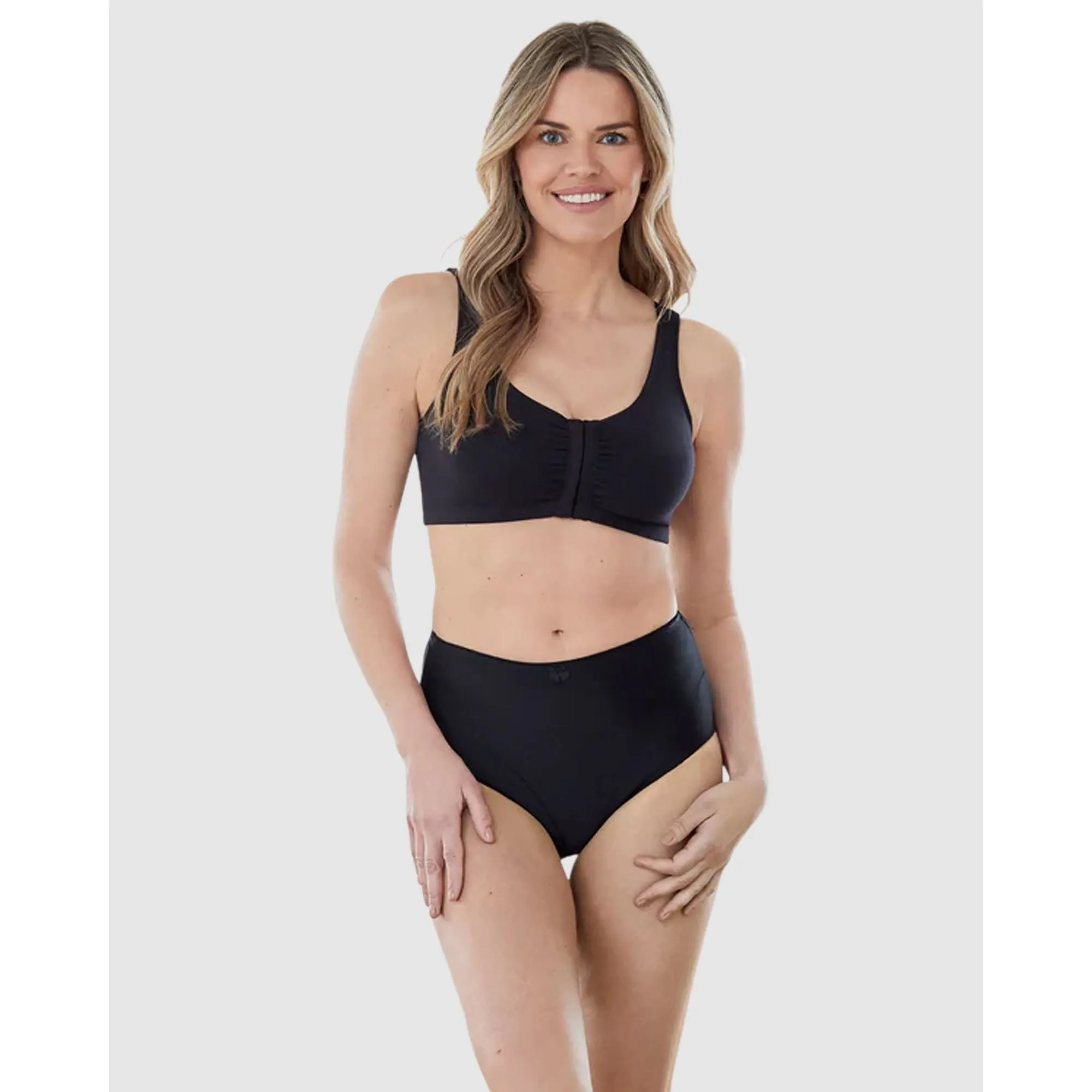 Front Close Wirefree Low-Impact Cotton Sports Bra