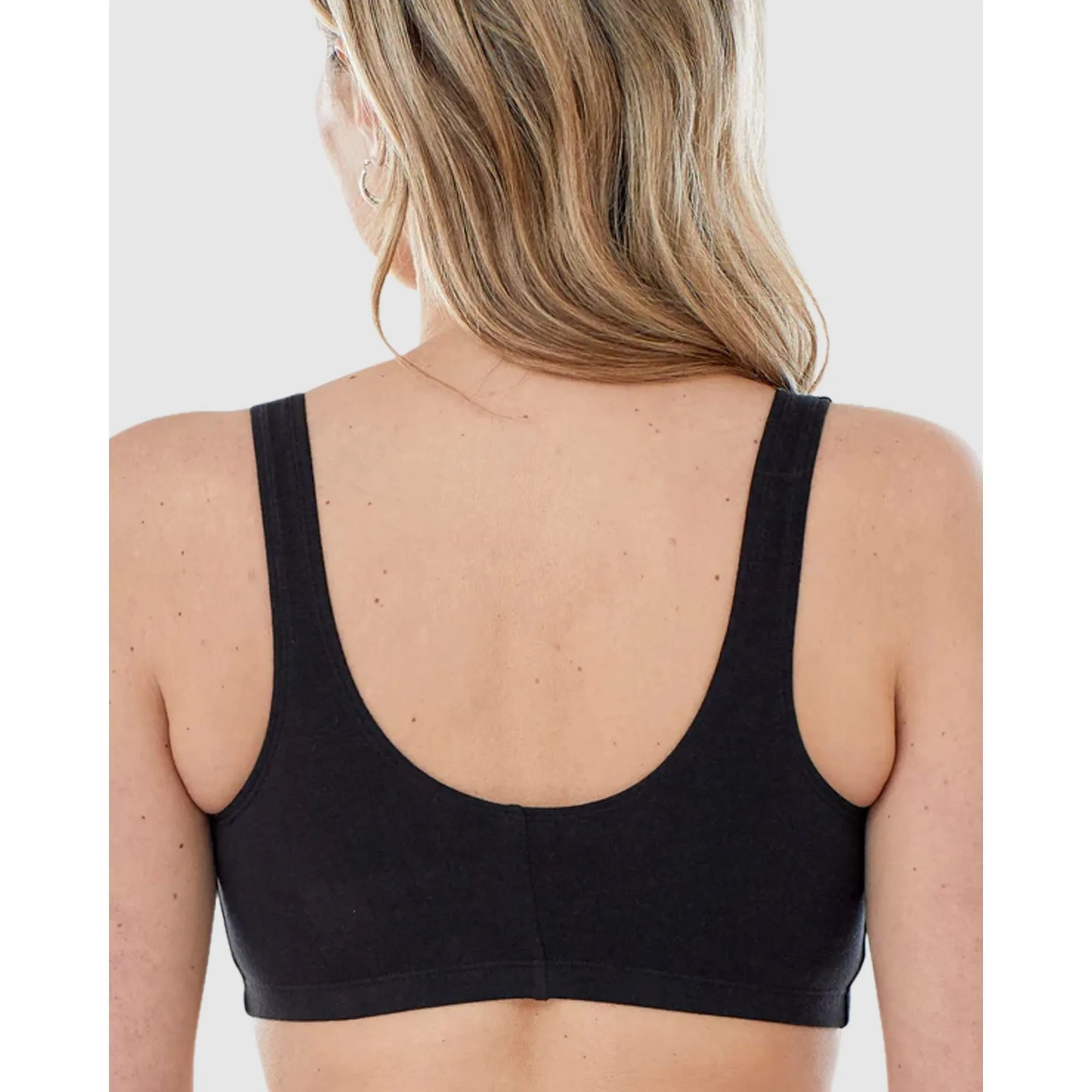Front Close Wirefree Low-Impact Cotton Sports Bra