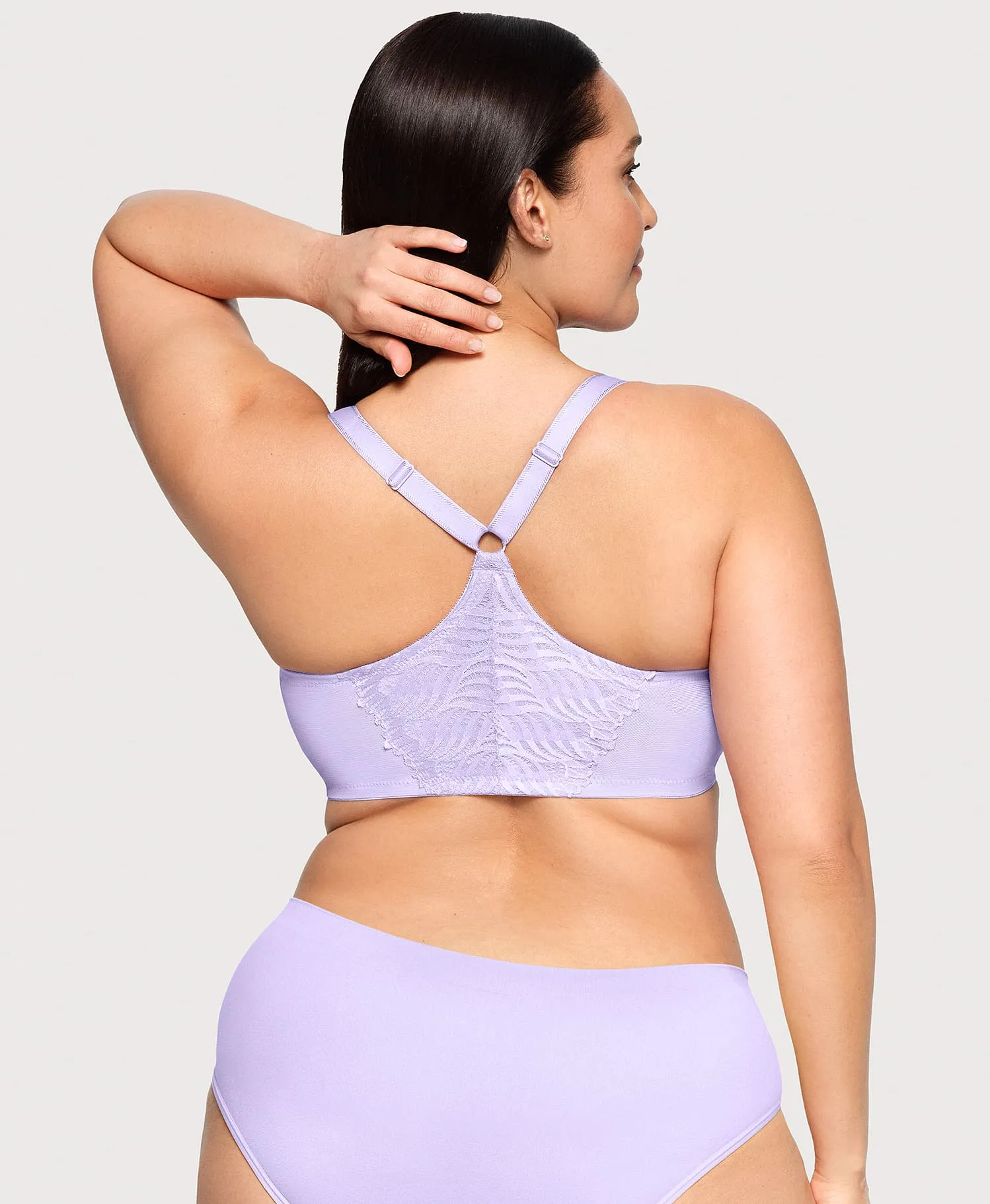 Front-Closure T-Back WonderWire Bra Soft Lilac