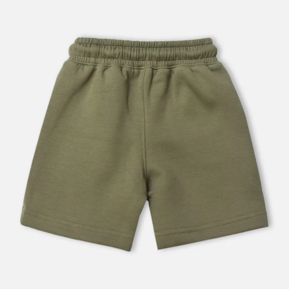 Green Elasticated Waist Shorts