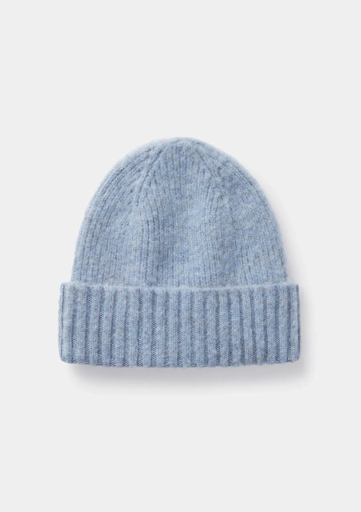 Ice Blue Lambswool Beanie