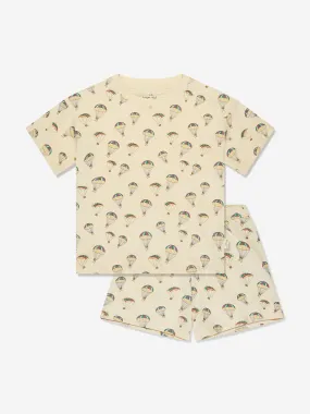 Konges Slojd Kids Organic Cotton T-Shirt And Shorts Set in Cream
