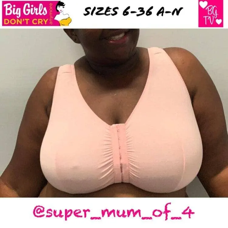 Leading Lady The Meryl Cotton Front Opening Wirefree Leisure Bra - Warm Taupe