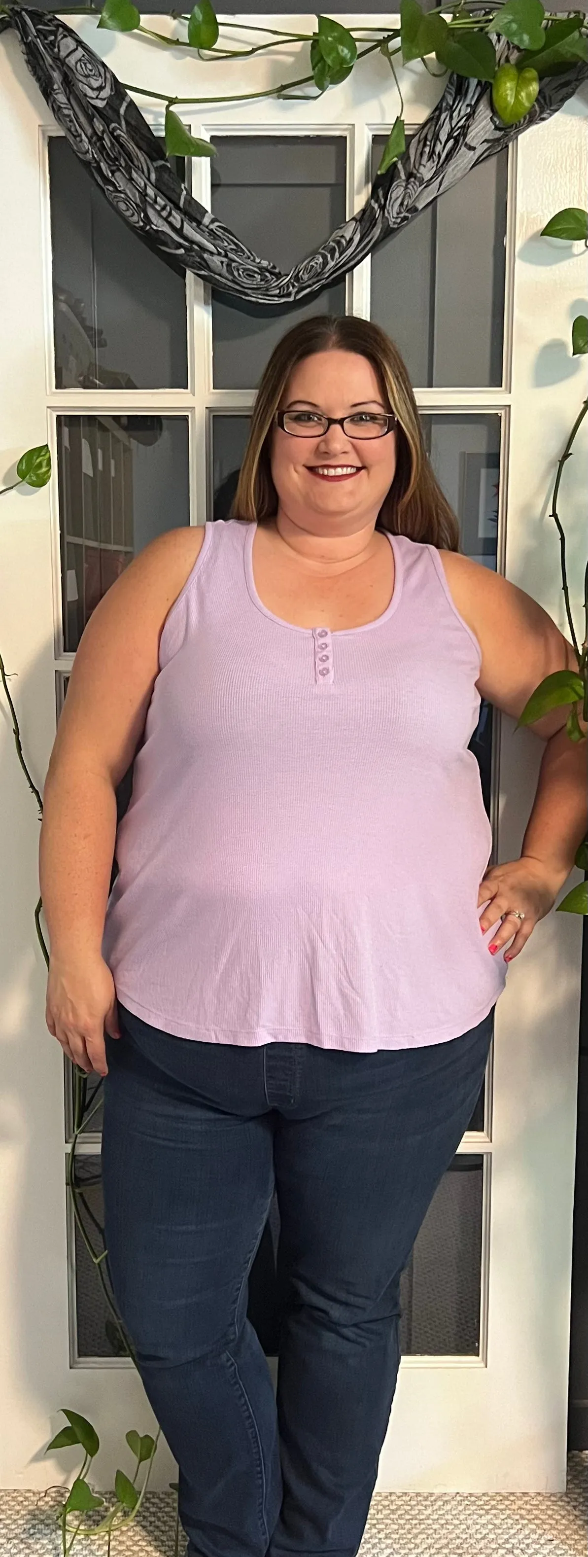 Lilac Tank with Buttons 2X