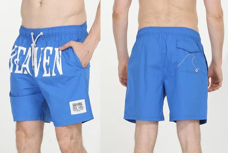 Men's Blue HEAVEN Print Beach Board Shorts