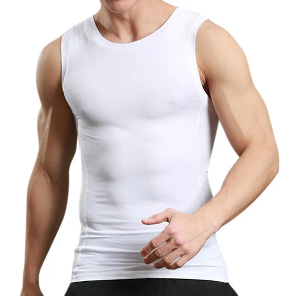 Mens Fitness Jogging Tight Vest Quick-drying High-elastic Sport Tank Tops