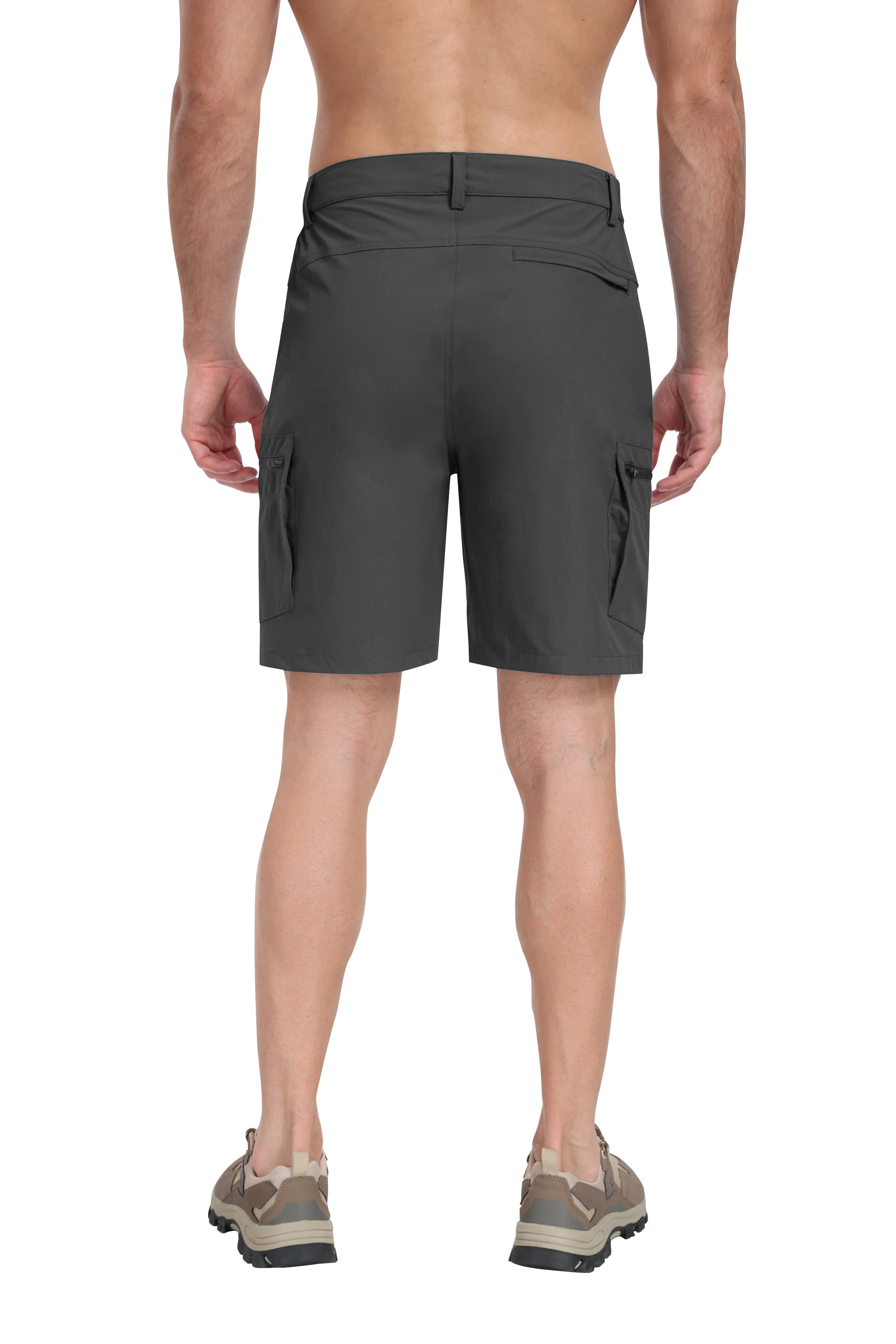 Men's summer outdoor casual solid color hiking shorts