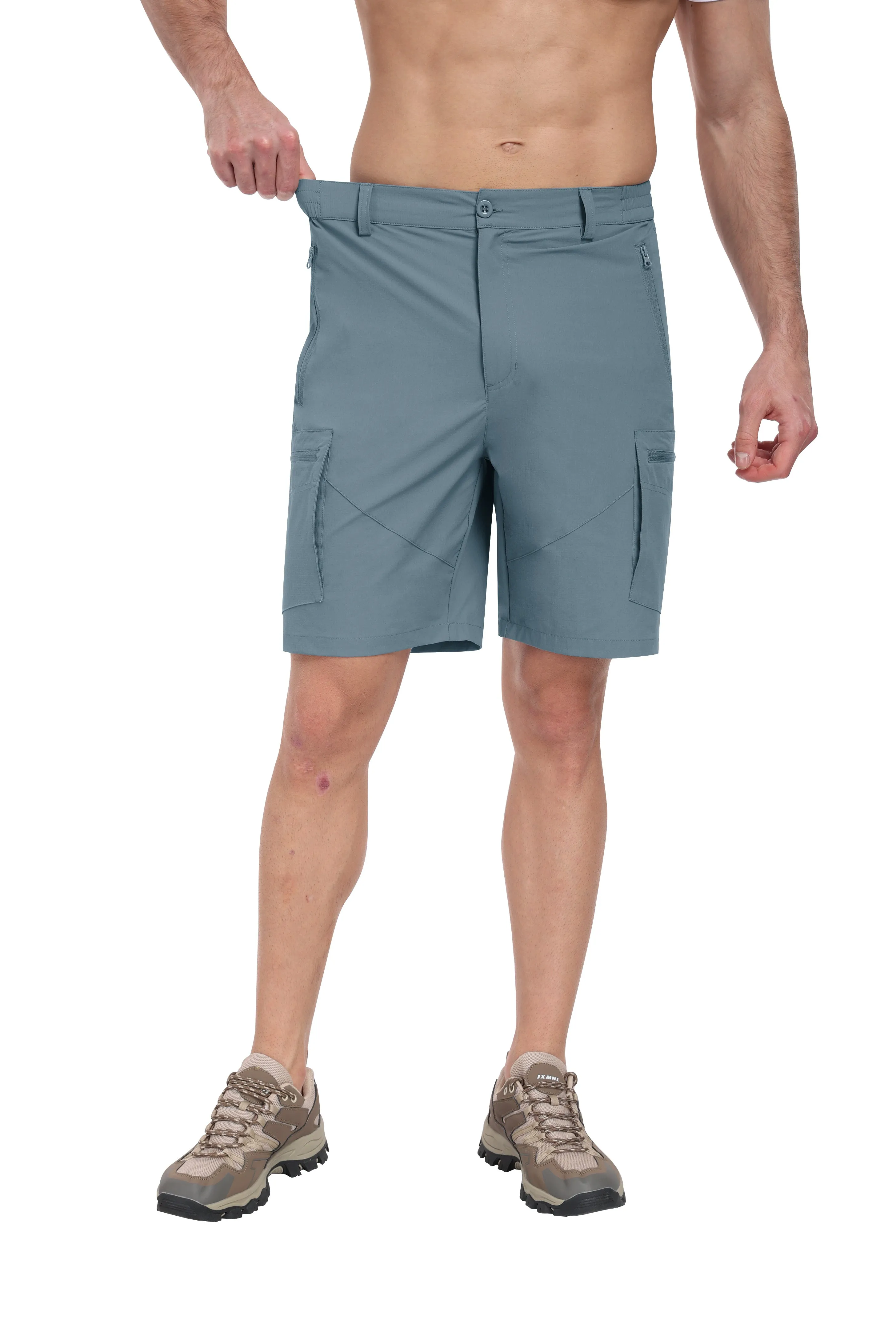 Men's summer outdoor casual solid color hiking shorts