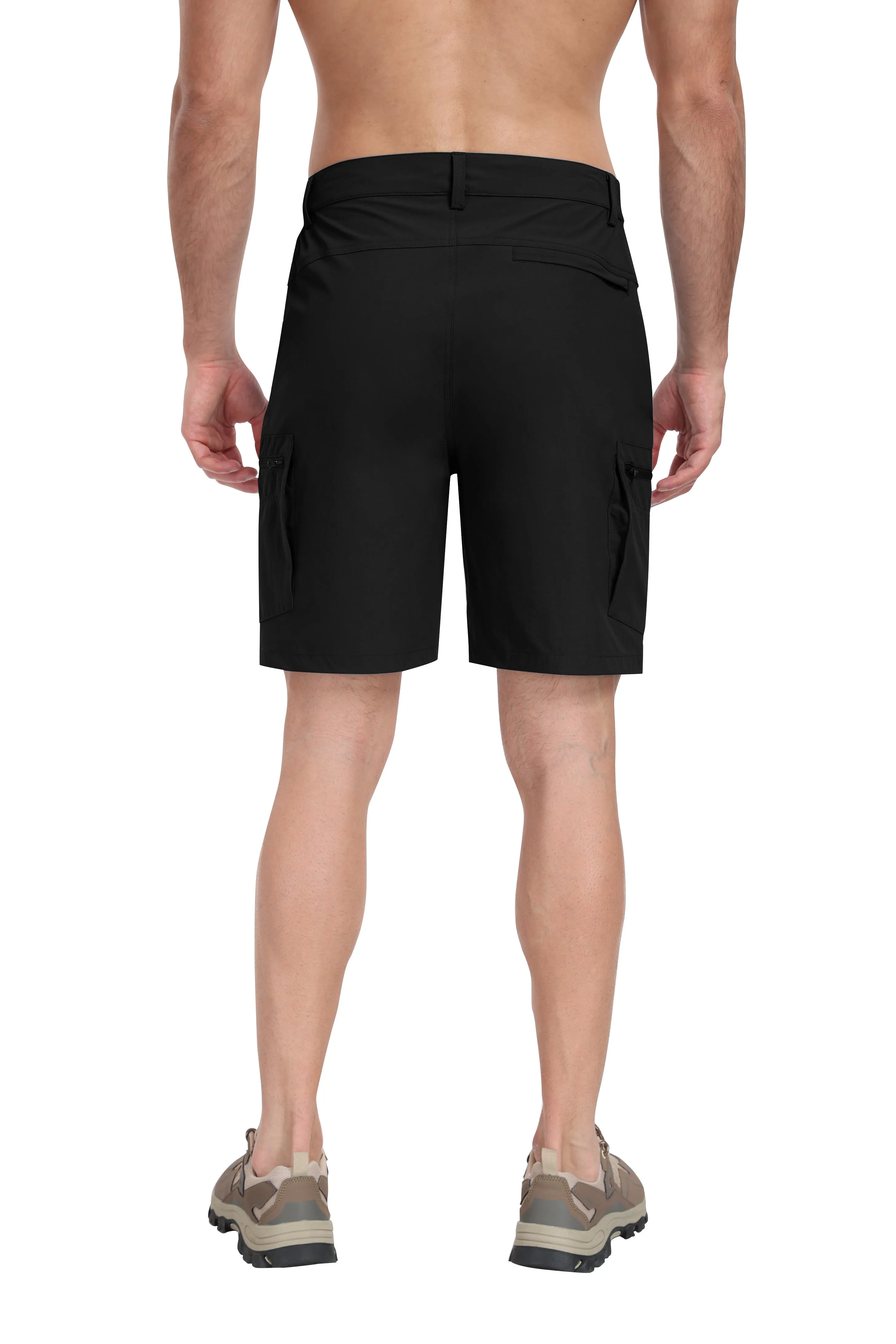 Men's summer outdoor casual solid color hiking shorts