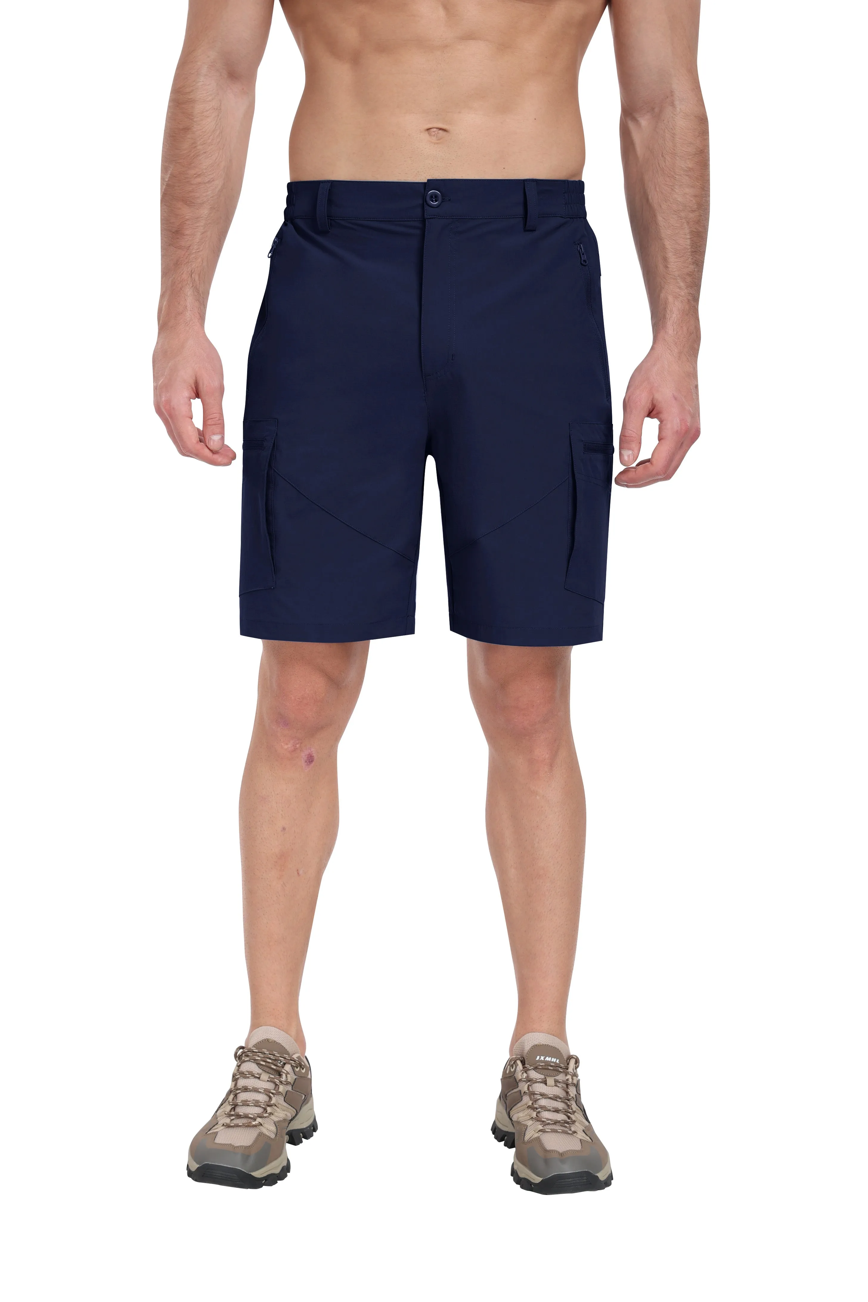 Men's summer outdoor casual solid color hiking shorts