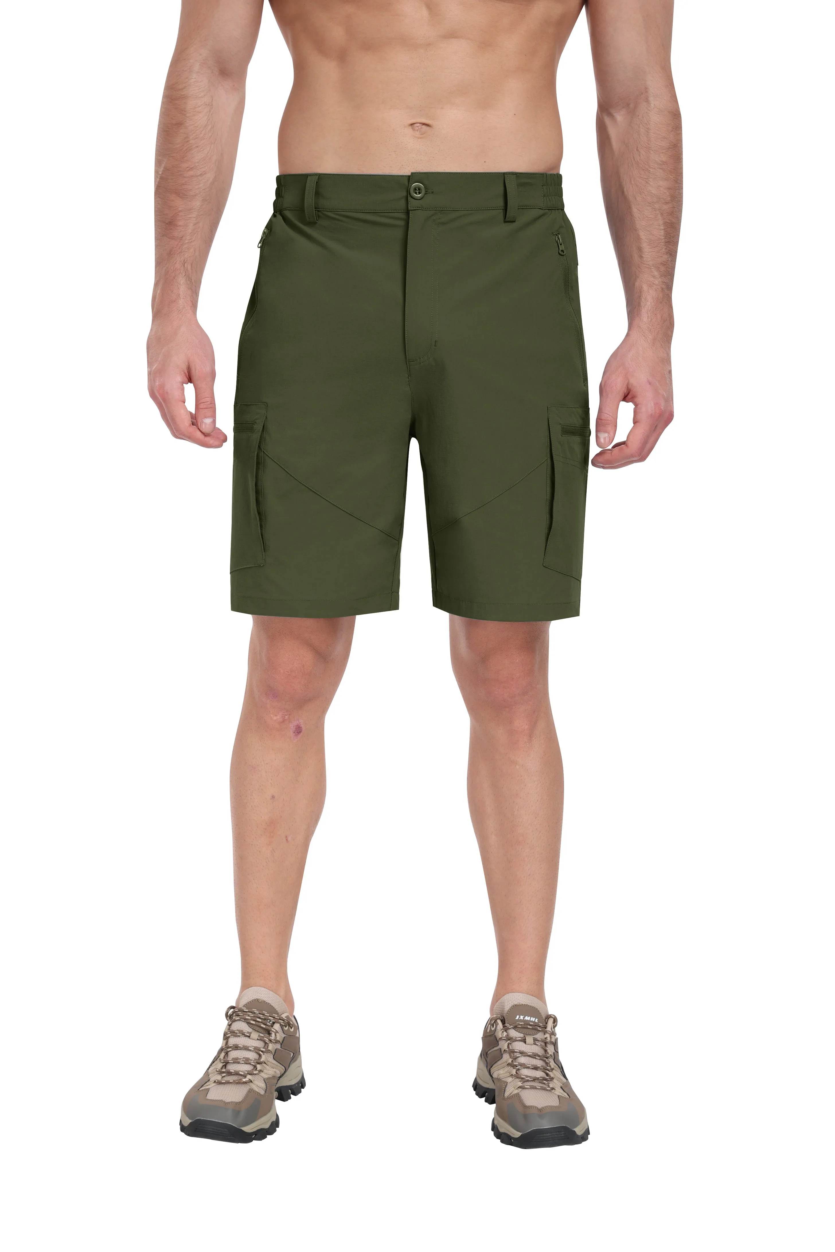 Men's summer outdoor casual solid color hiking shorts