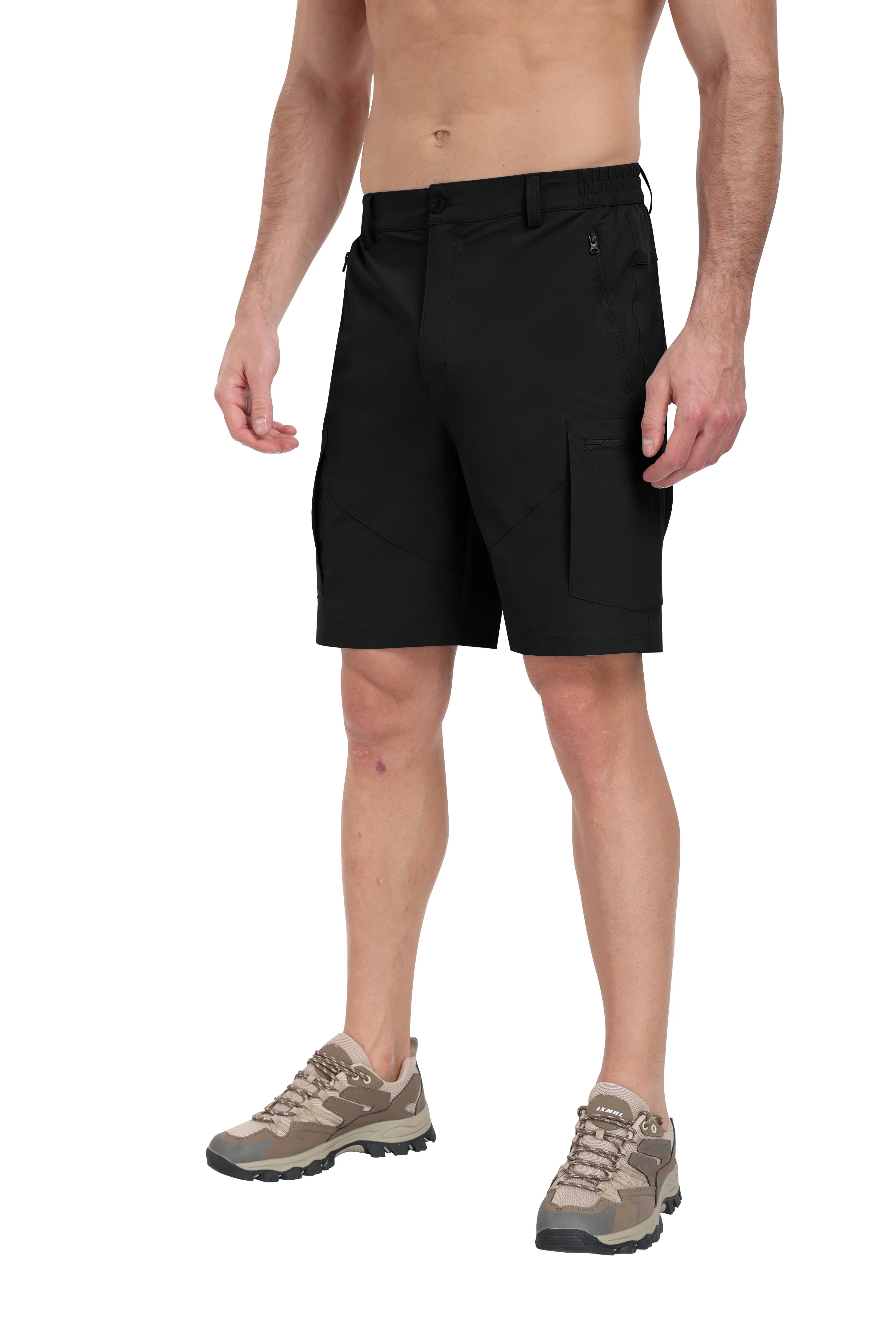 Men's summer outdoor casual solid color hiking shorts