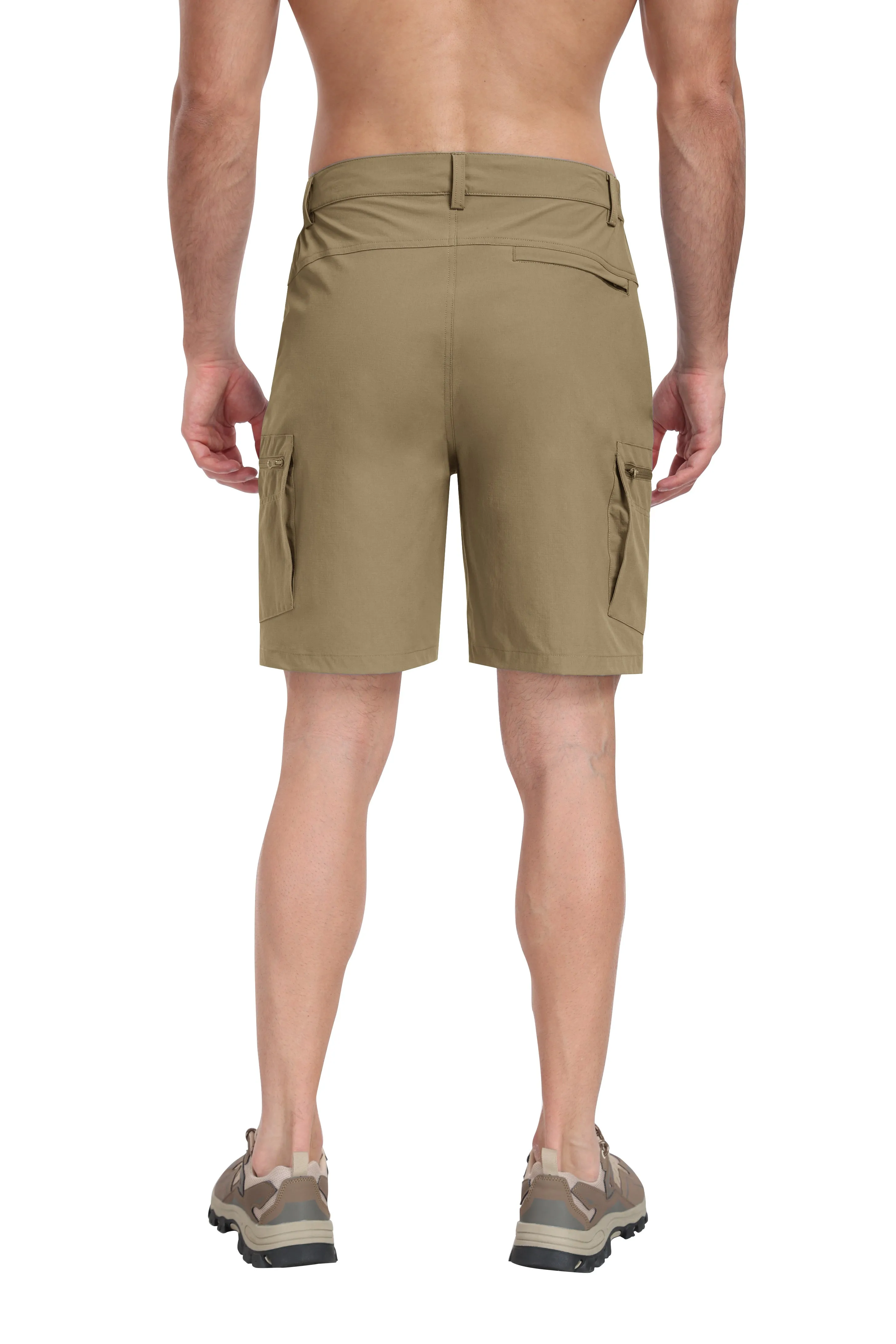 Men's summer outdoor casual solid color hiking shorts