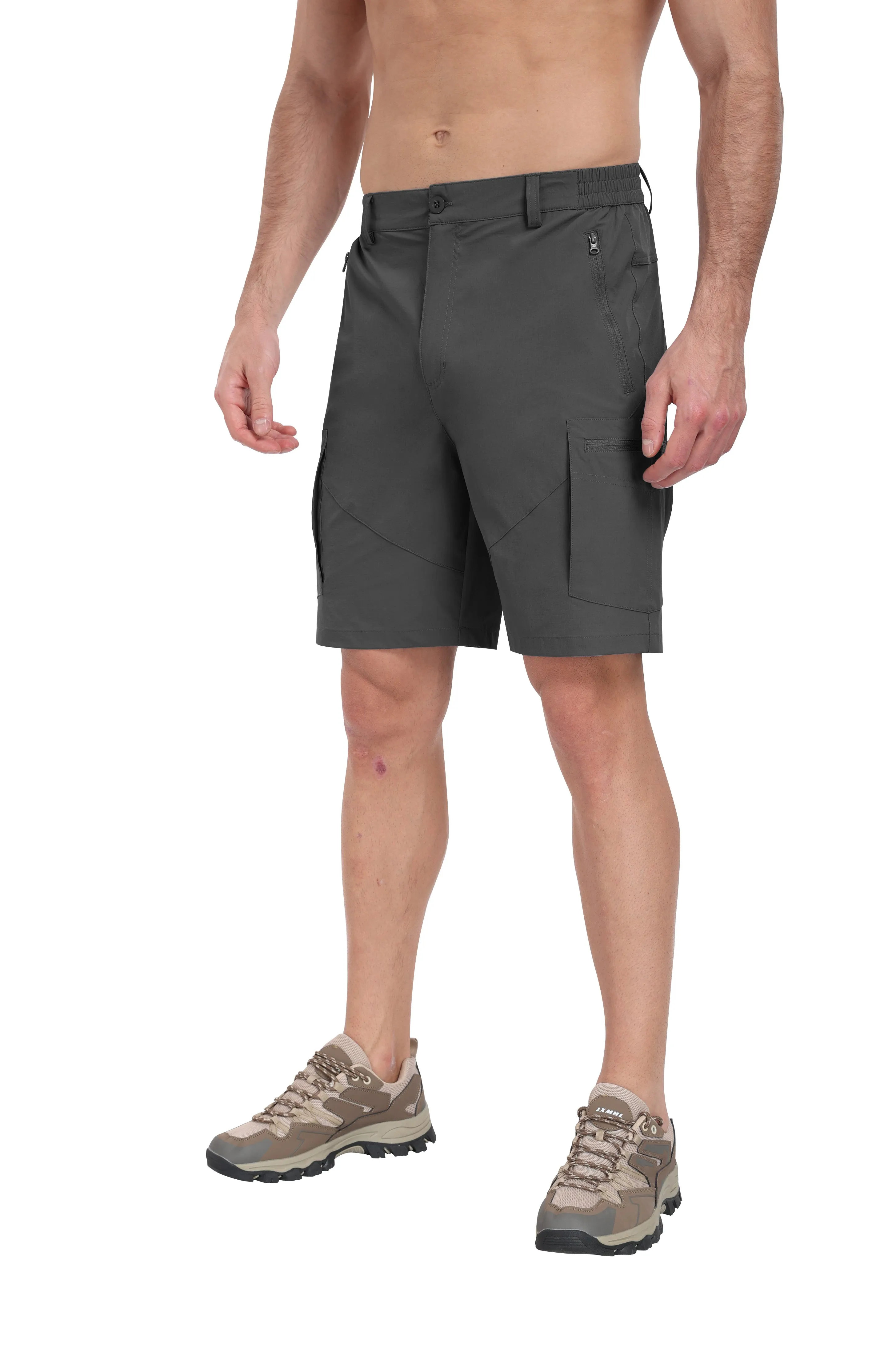Men's summer outdoor casual solid color hiking shorts